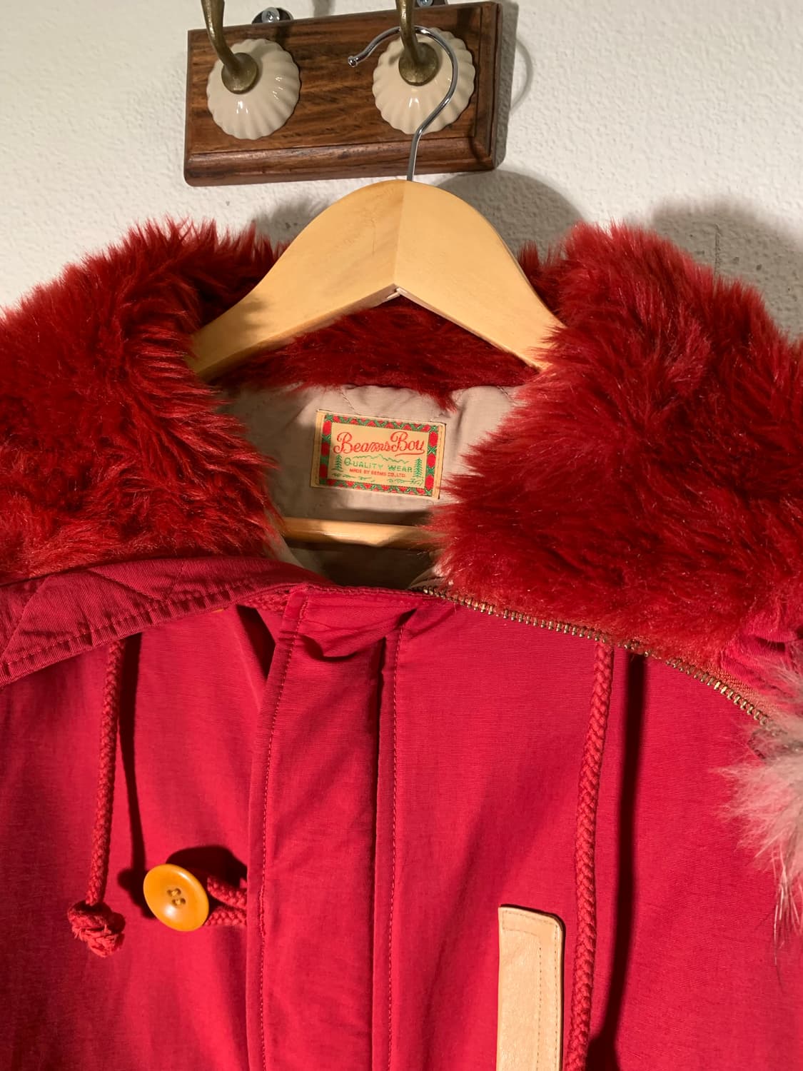 빔즈보이 N2b 레드 지퍼 퍼 후드 자켓 상품이미지7