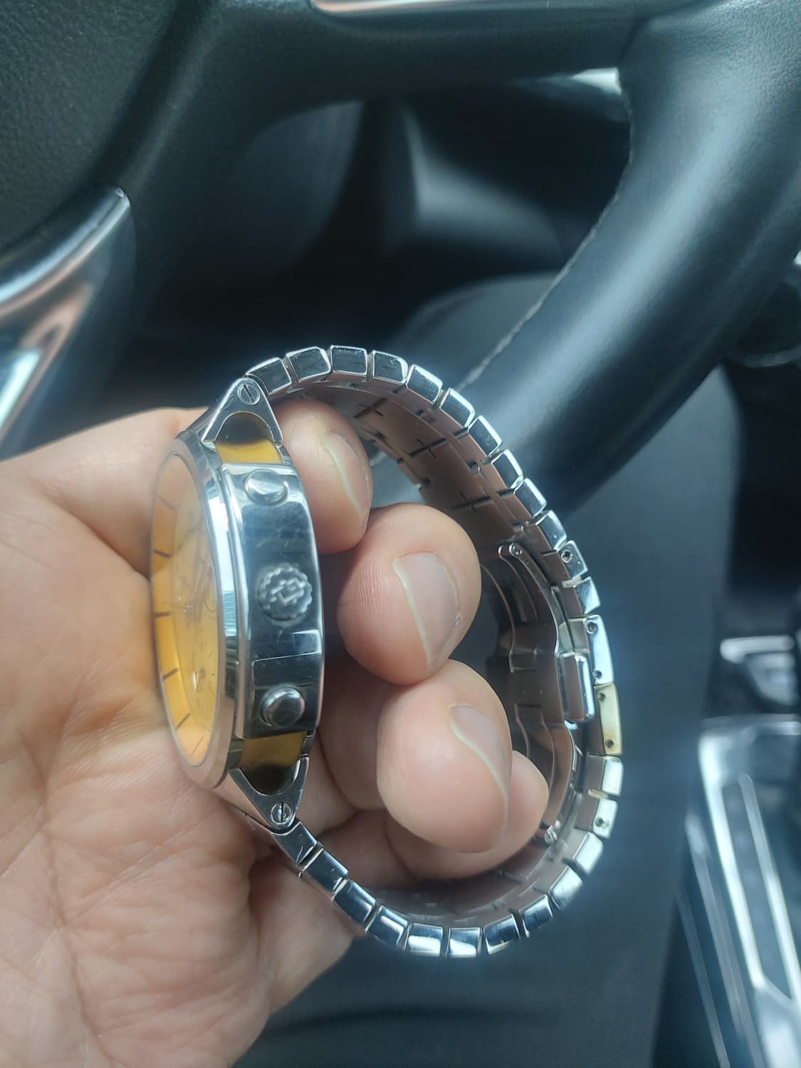 로렌즈 옐로우 크로노그래프 남성 시계 상품이미지2