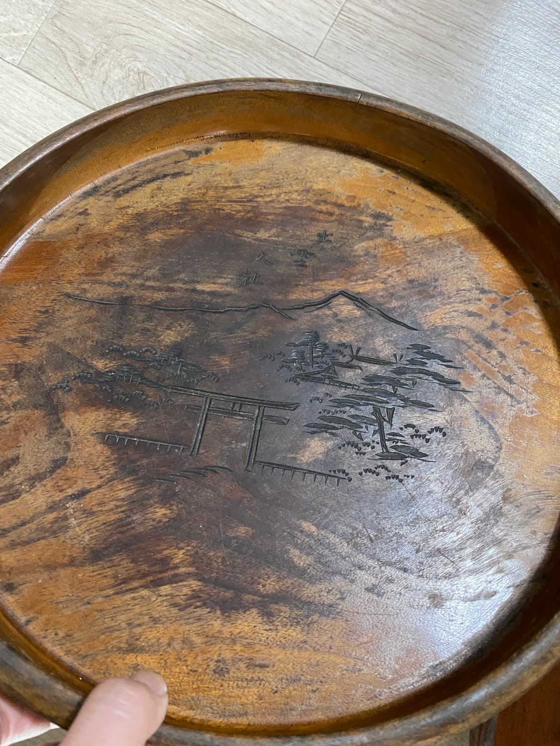 일본 나무 쟁반 2개 세트 상품이미지2