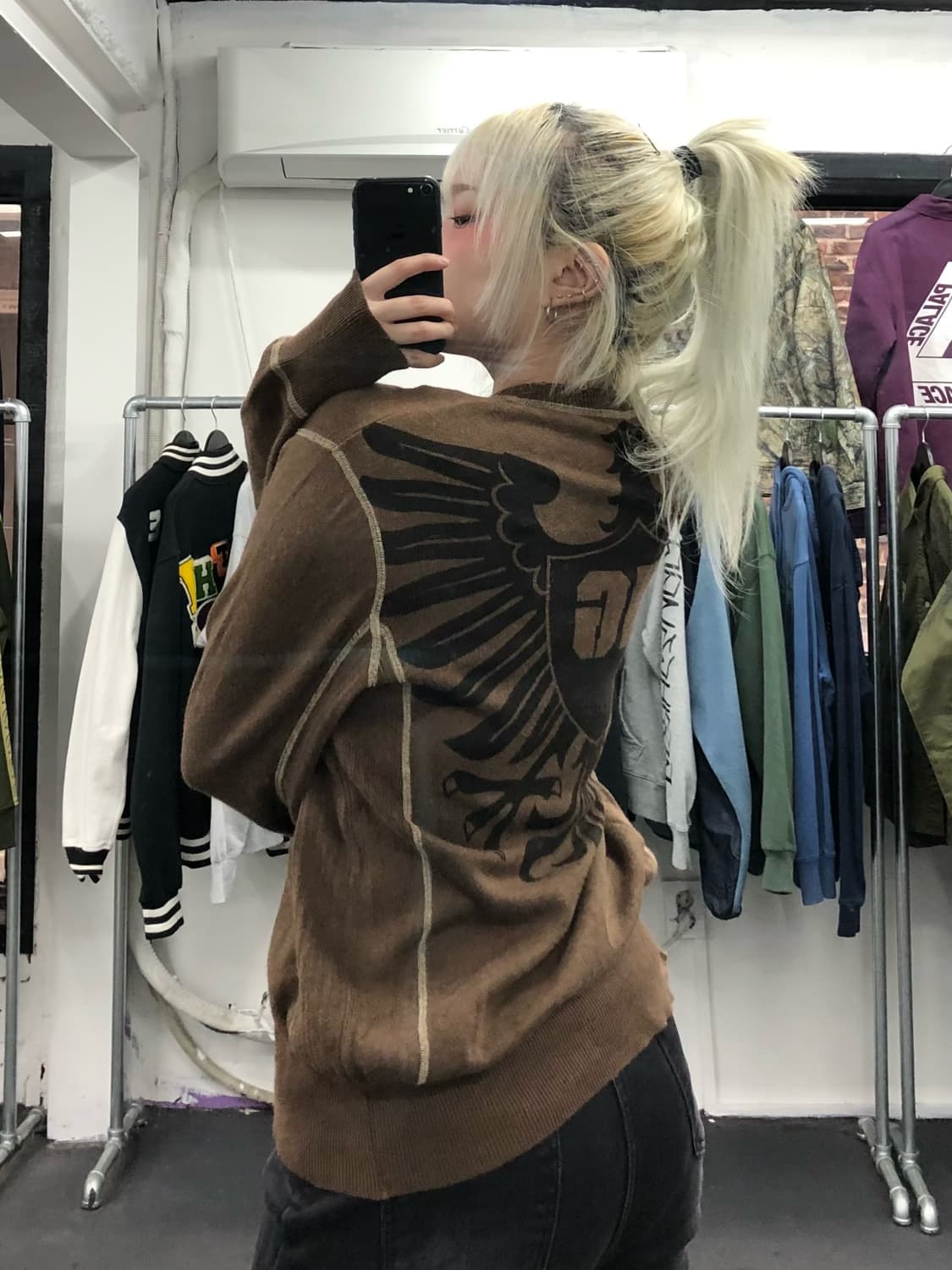 히스테릭 글래머 브라운 가디건 상품이미지6