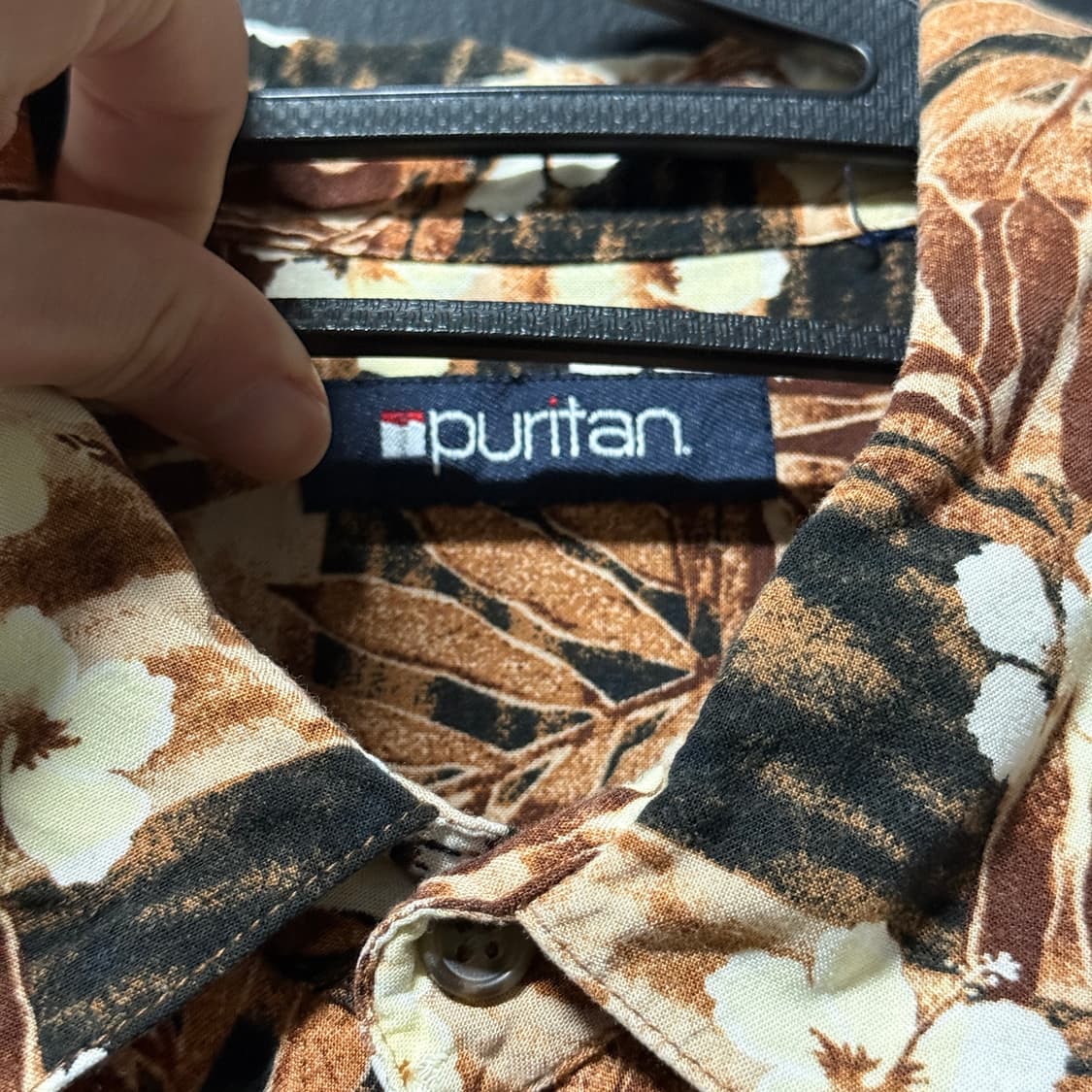 VTG 빈티지 빅사이즈 레이온 플라워 풀 패턴 반팔 셔츠 상품이미지5