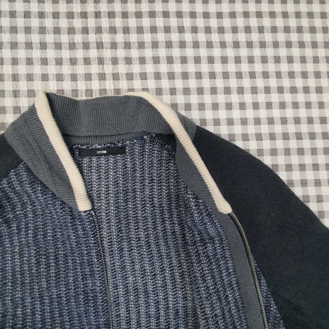 한섬 시스템 니트 블루종 가디건 남자95 상품이미지6