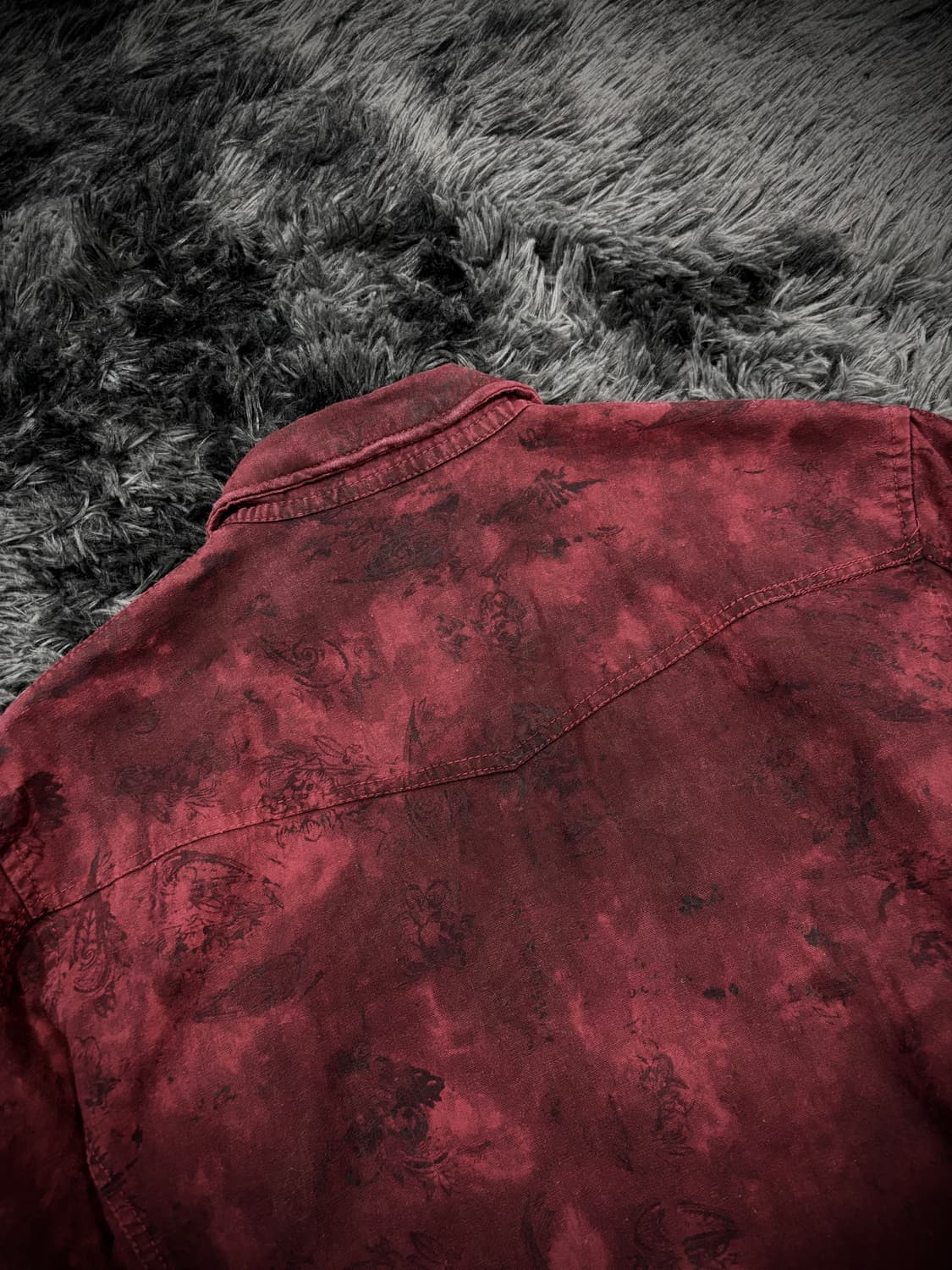 In The Attic 레드 나염 반팔 셔츠 상품이미지6