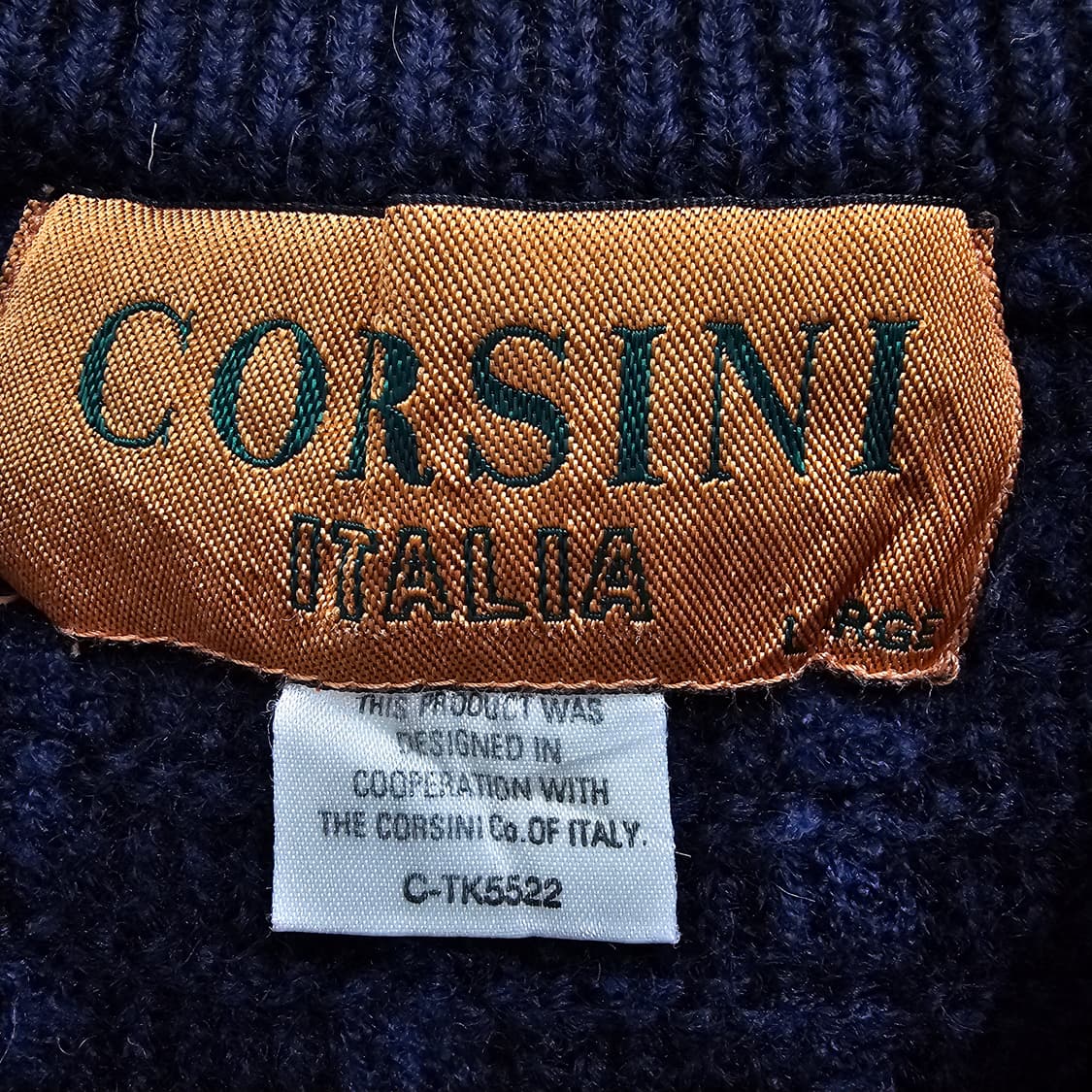 모혼방 네이비 패턴 니트 일본빈티지 상품이미지8