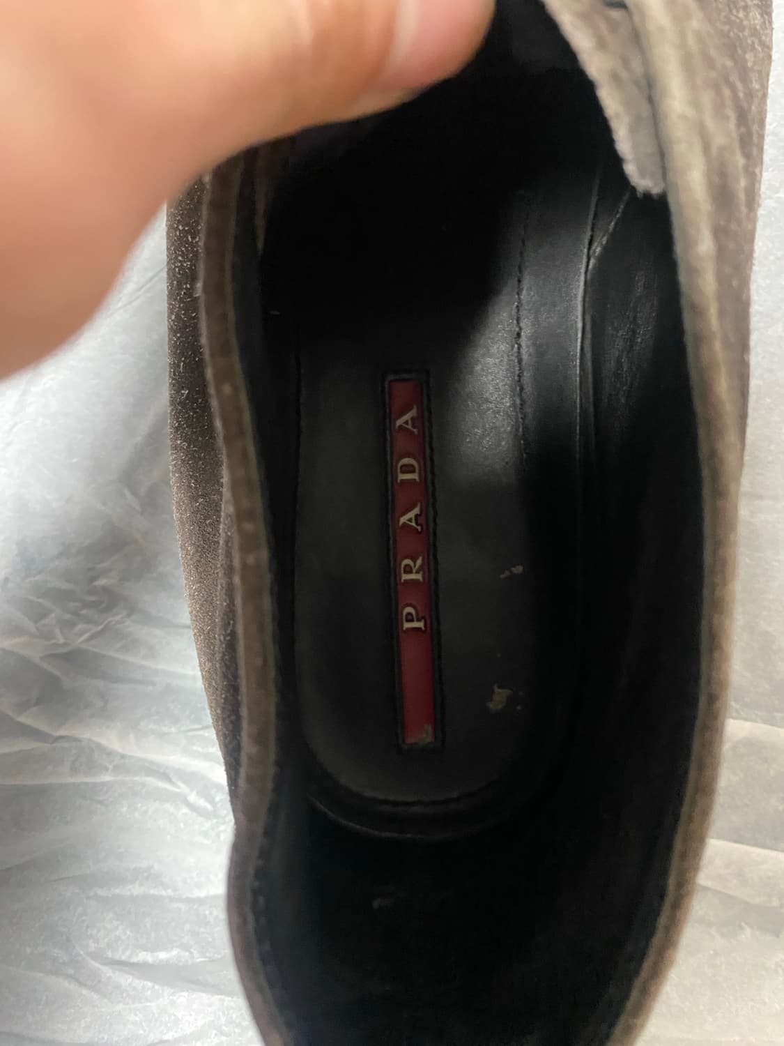 프라다 브라운 스웨이드 레더 데저트 부츠 us10 상품이미지10