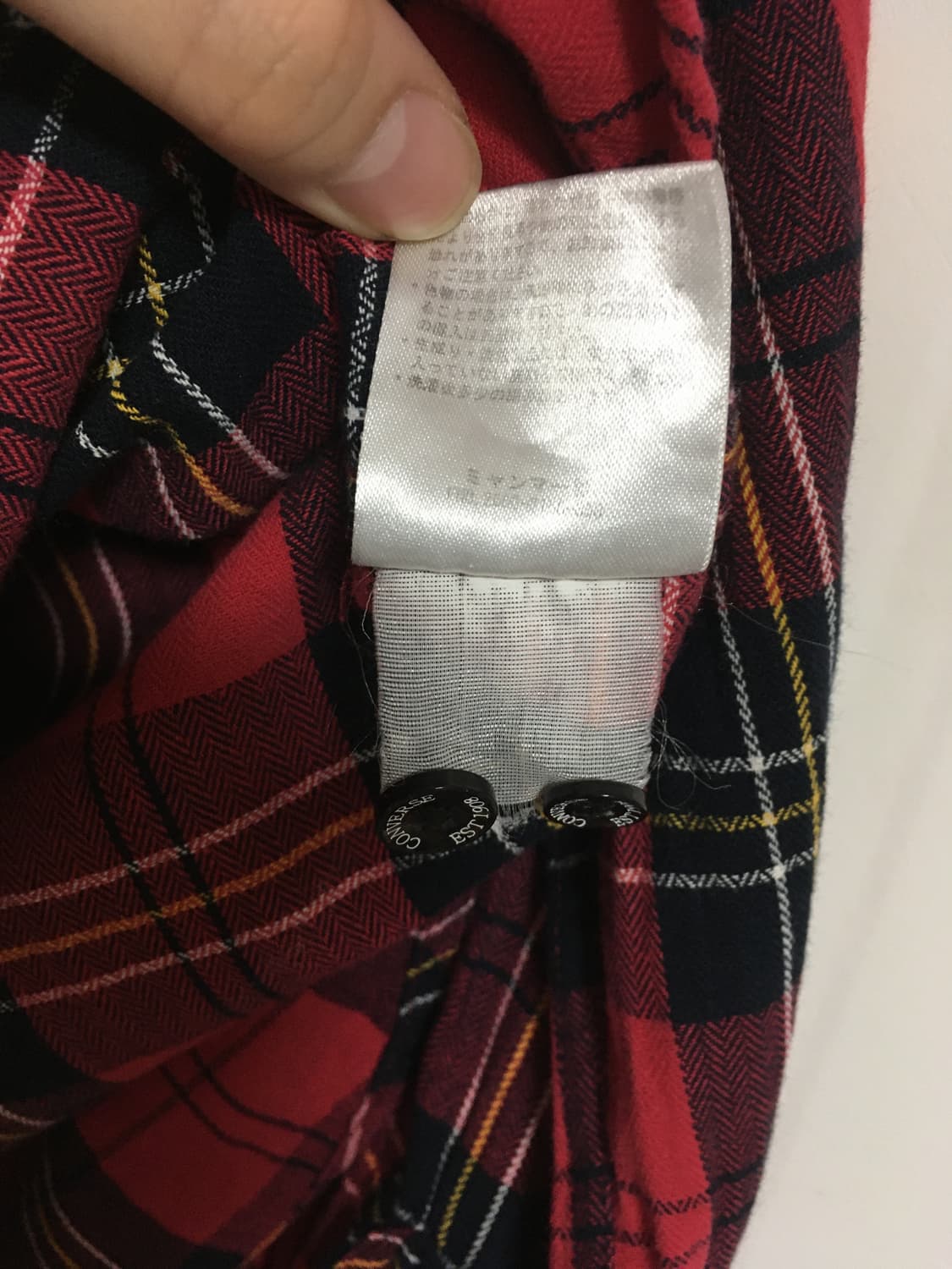 Converse Red Black Plaid Flannel Shirt 상품이미지7