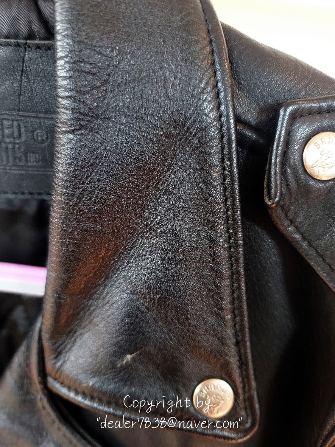Branded Garments 크롭 라이더 가죽자켓 / M <택포> 상품이미지3