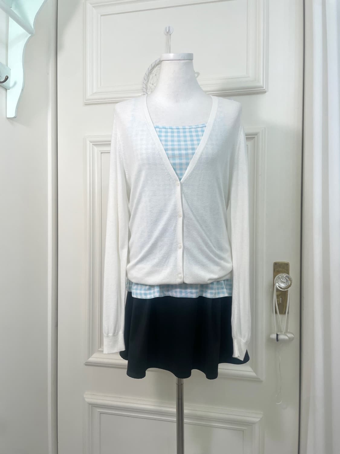 black pleats banding midi skirt(size-M) 상품이미지6