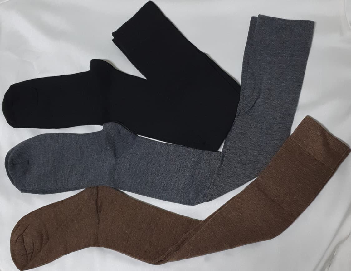 3컬레 가격~ 그레이 블랙 브라운 오버롱니삭스 오버니삭스 긴양말 무릎양말 상품이미지2