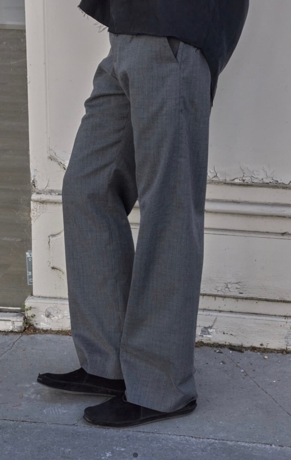 [4] Mudule 머듈 슬랙스 그레이 스트라이프 새상품 상품이미지1