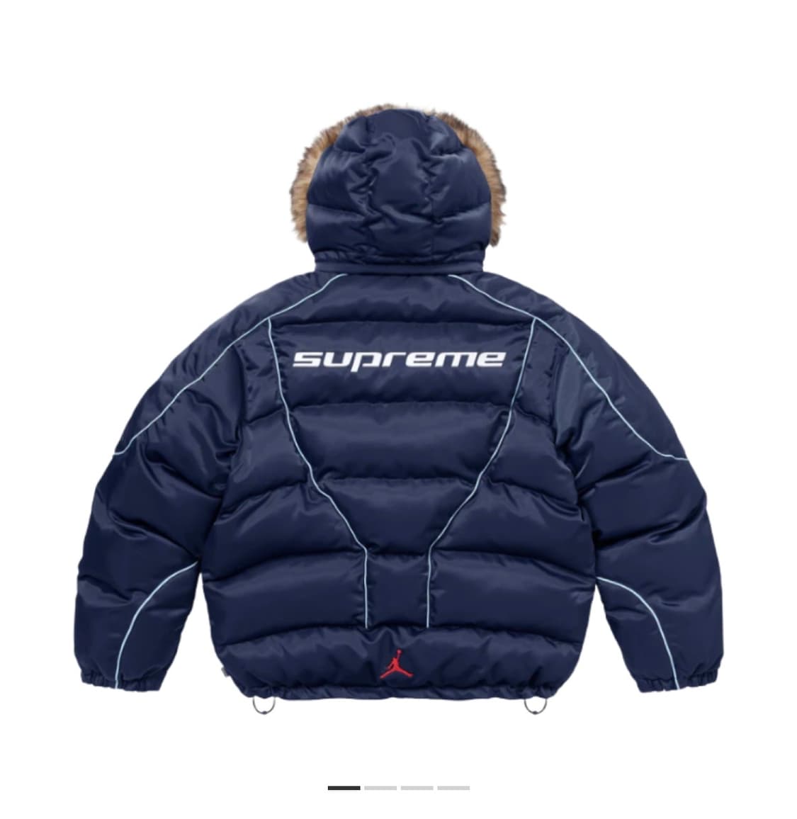슈프림 x 조던 퍼퍼 자켓 네이비 M사이즈 상품이미지1