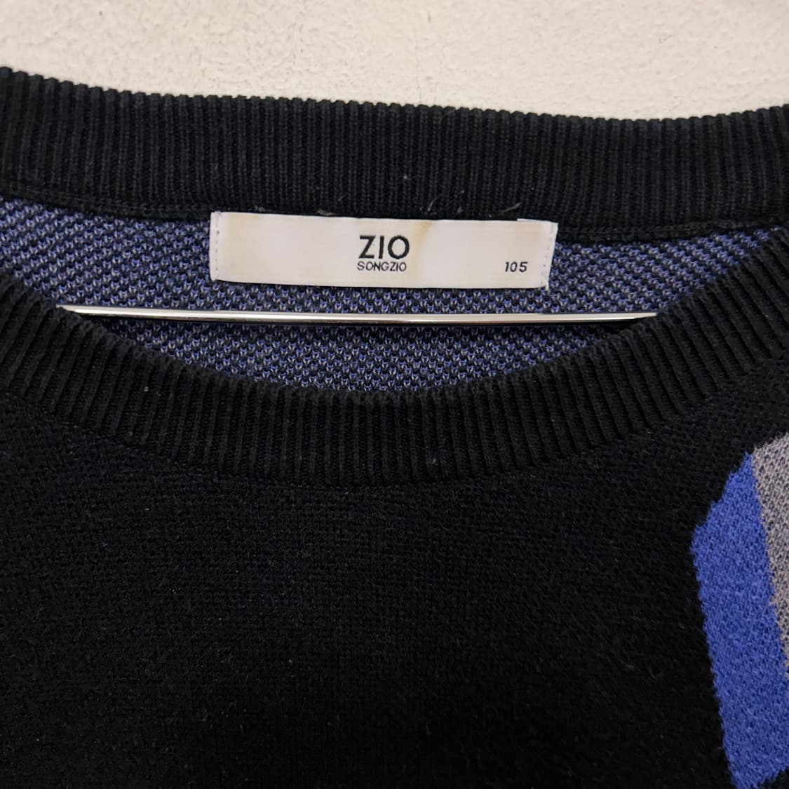 지오송지오 썬더패턴 코튼 오버핏 니트 상품이미지3