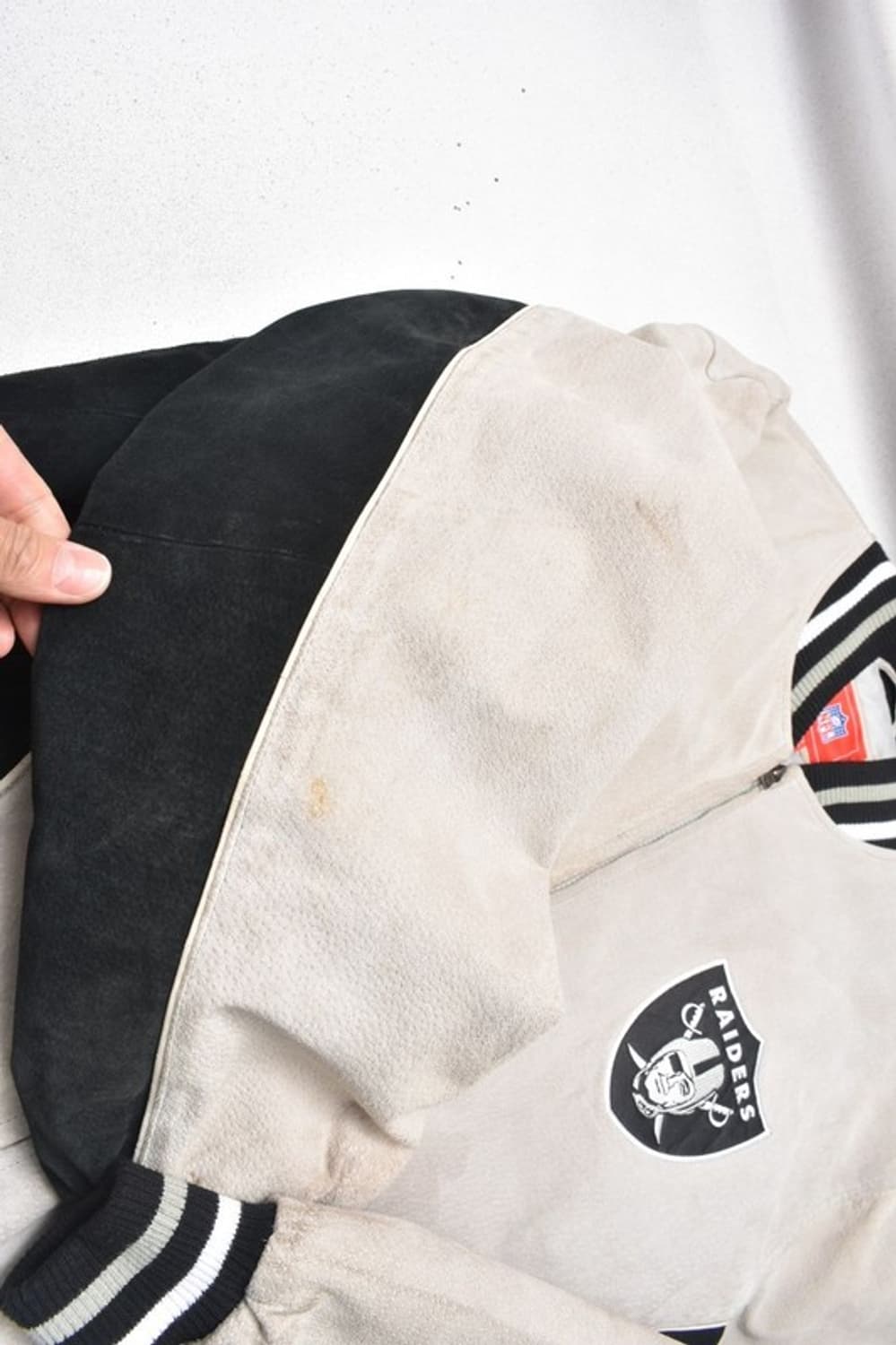 NFL 레이더스 스타디움 레더 자켓 XL M0081 상품이미지7