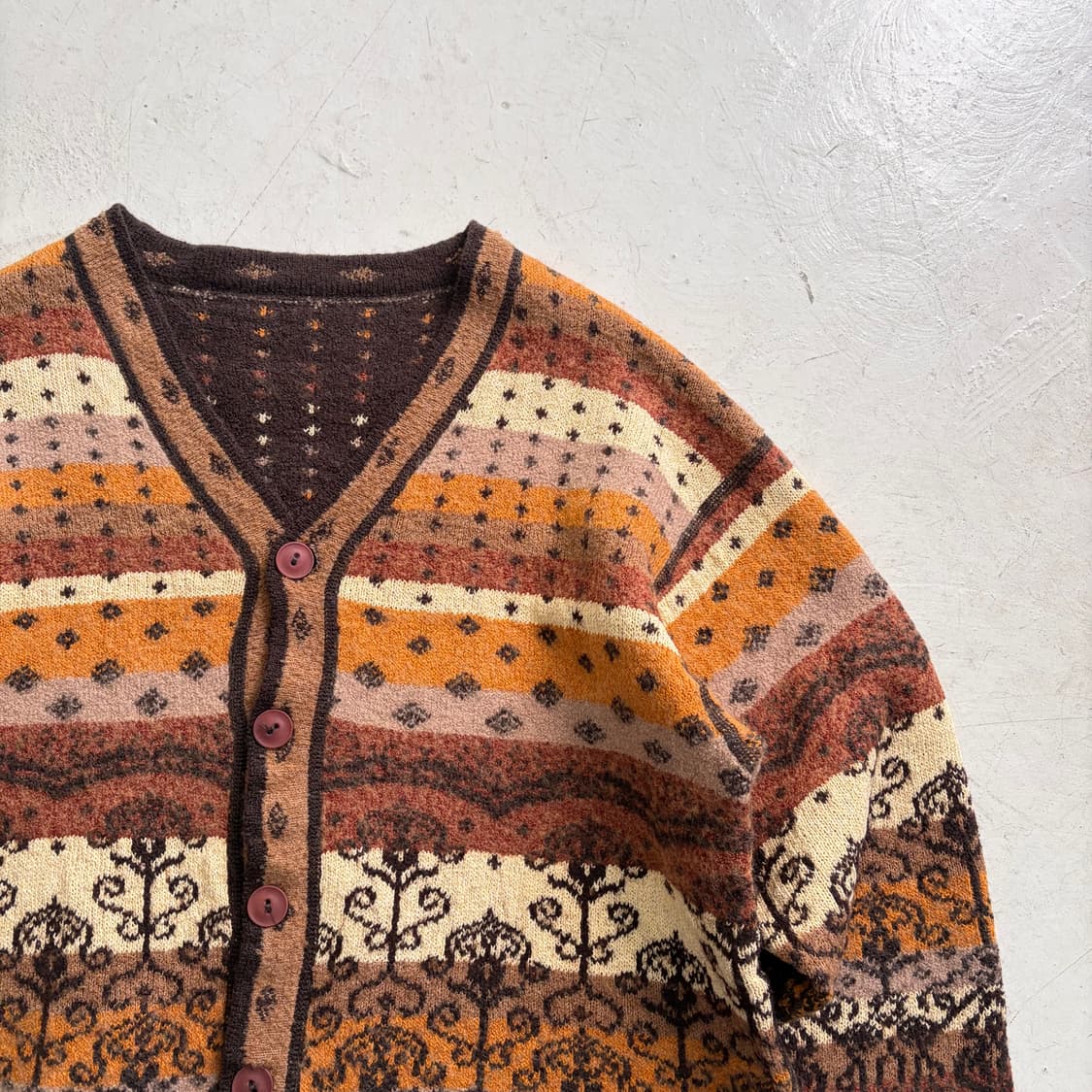 90s 노르딕 빈티지 울 가디건 L 상품이미지2