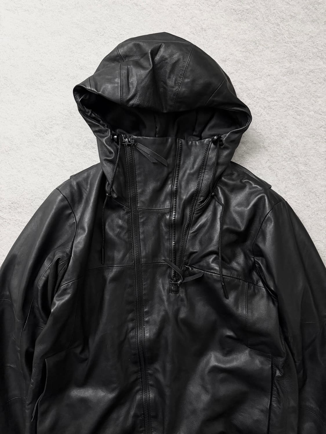 C Diem 하이넥 사선 램스킨 자켓 상품이미지3