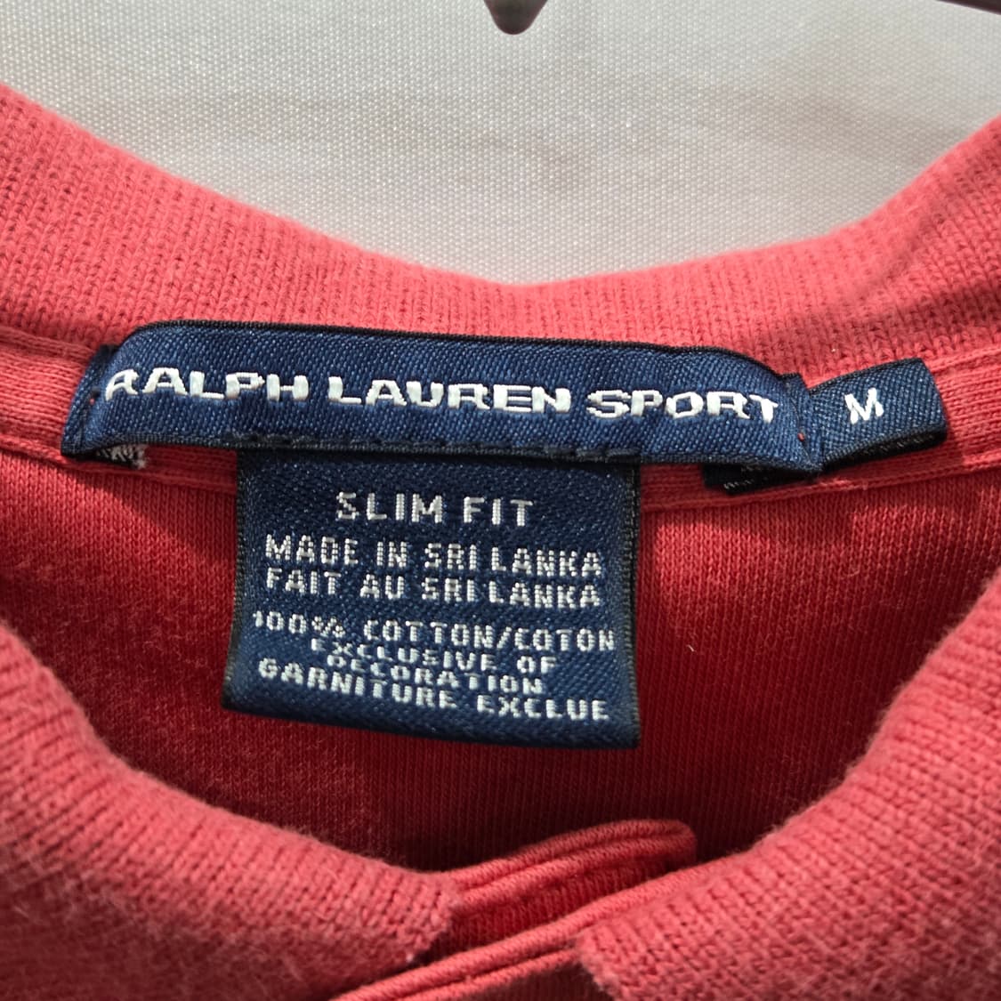 폴로랄프로렌 스포츠 우먼 코튼 카라 반팔티 핑크 M 상품이미지3