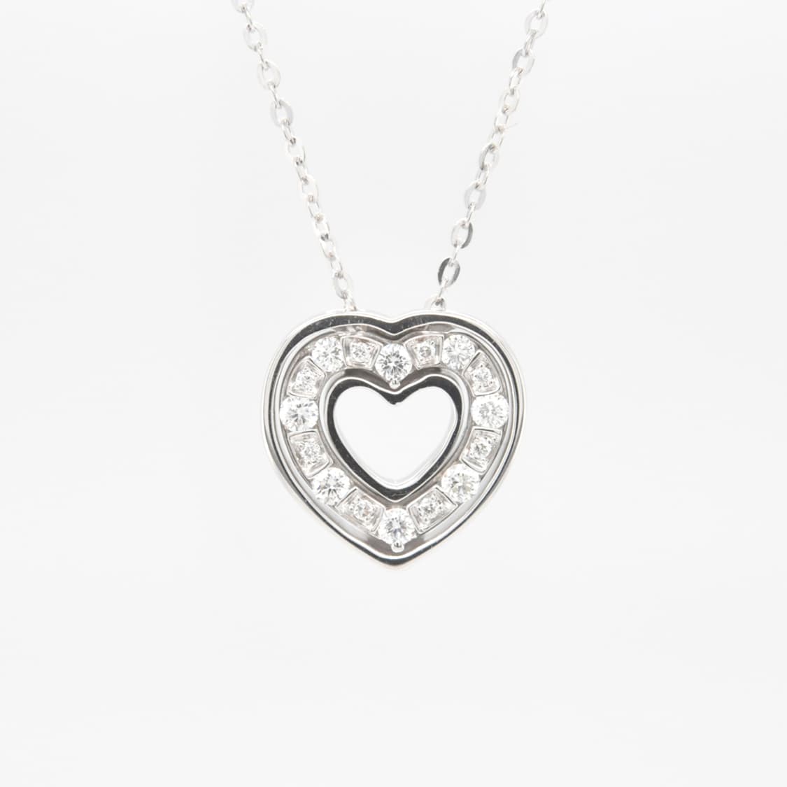 다미아니 벨에포크 하트 풀파베 천연 다이아몬드 18K 화이트골드 펜던트 상품이미지1