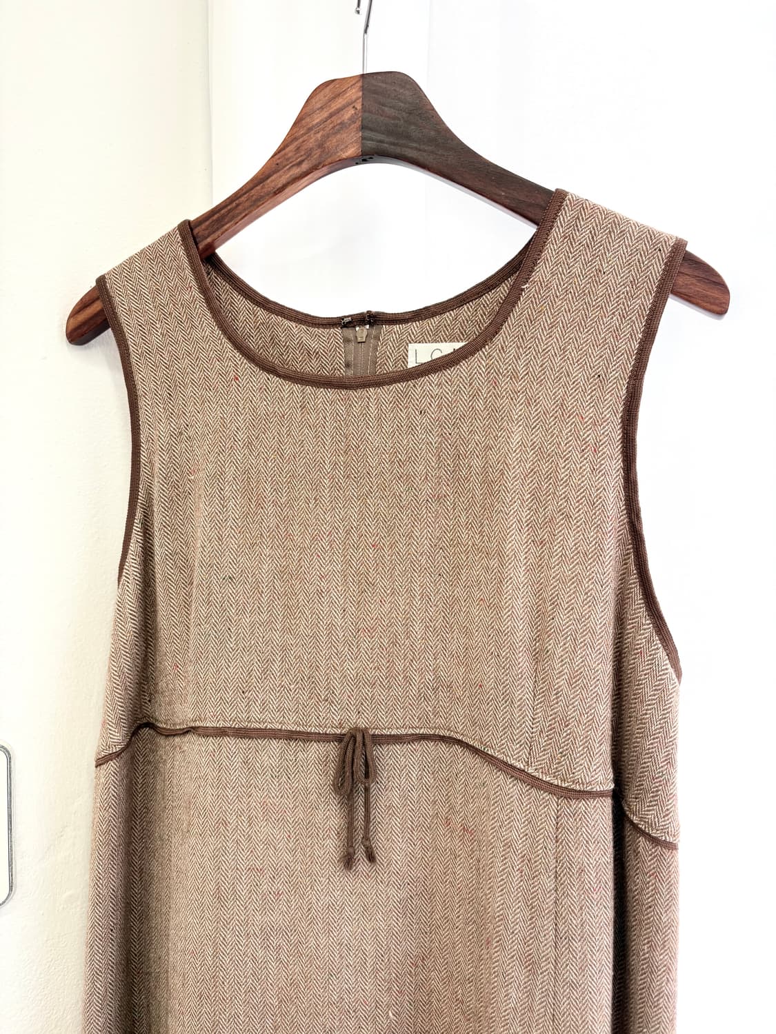 브라운 헤링본 보카시 클래식 원피스  JPN 상품이미지2