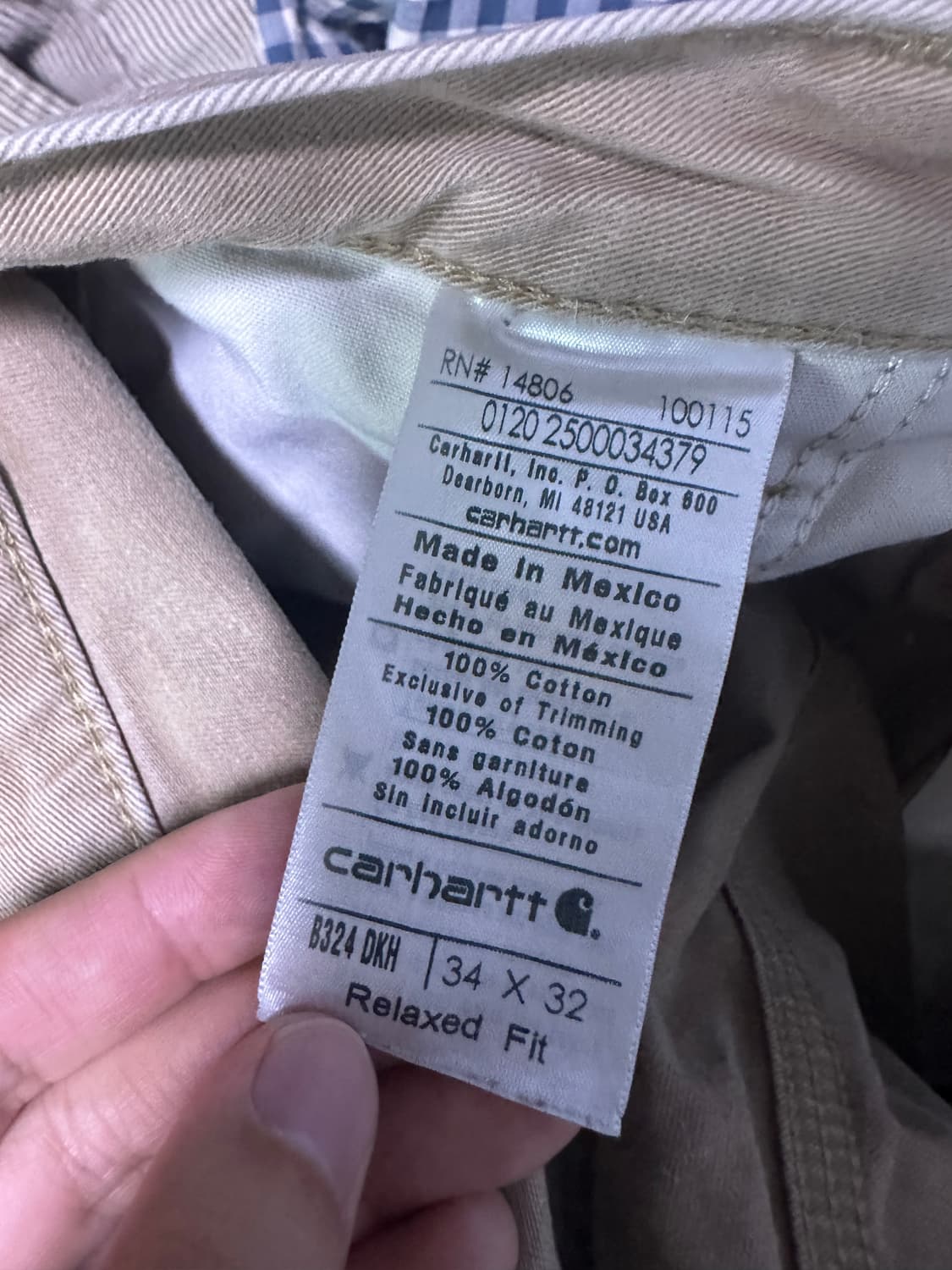 [34X32] 칼하트 B324 DKH 싱글니 카펜터 팬츠 상품이미지5