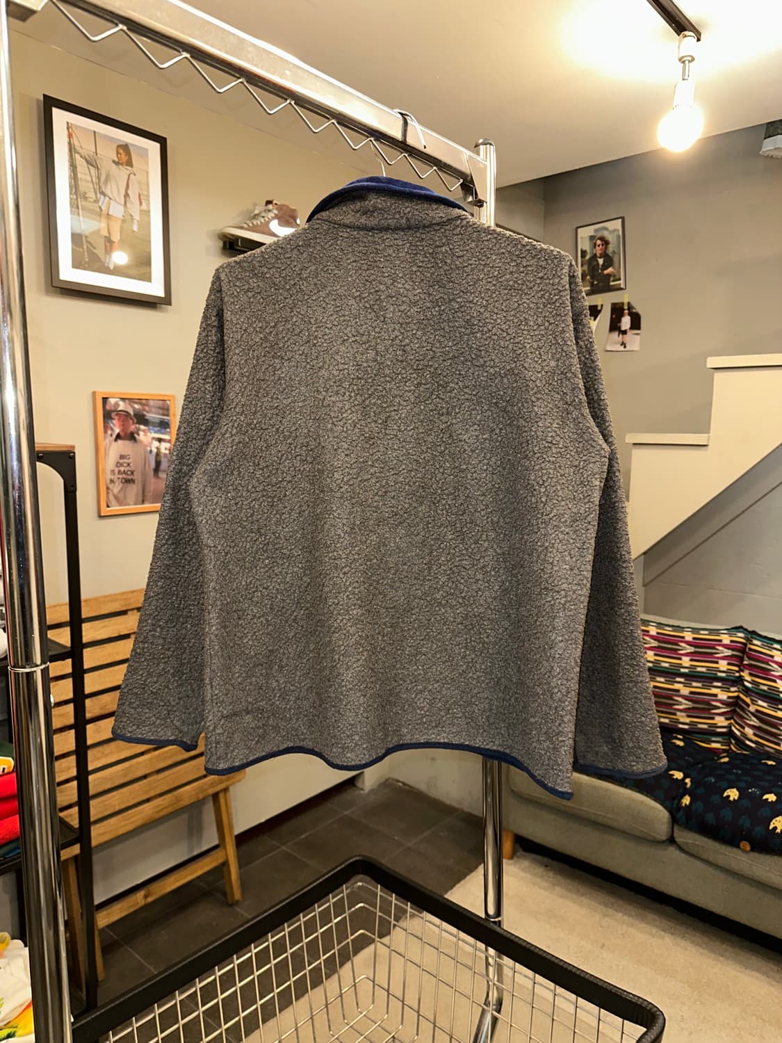 90’s LL Bean line USA grey Fleece wear 상품이미지9