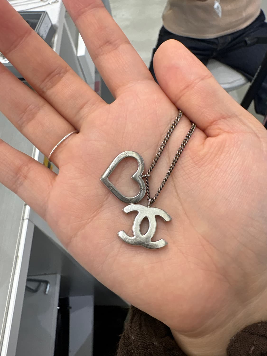 빈티지 샤넬 하트 로고 목걸이 상품이미지1