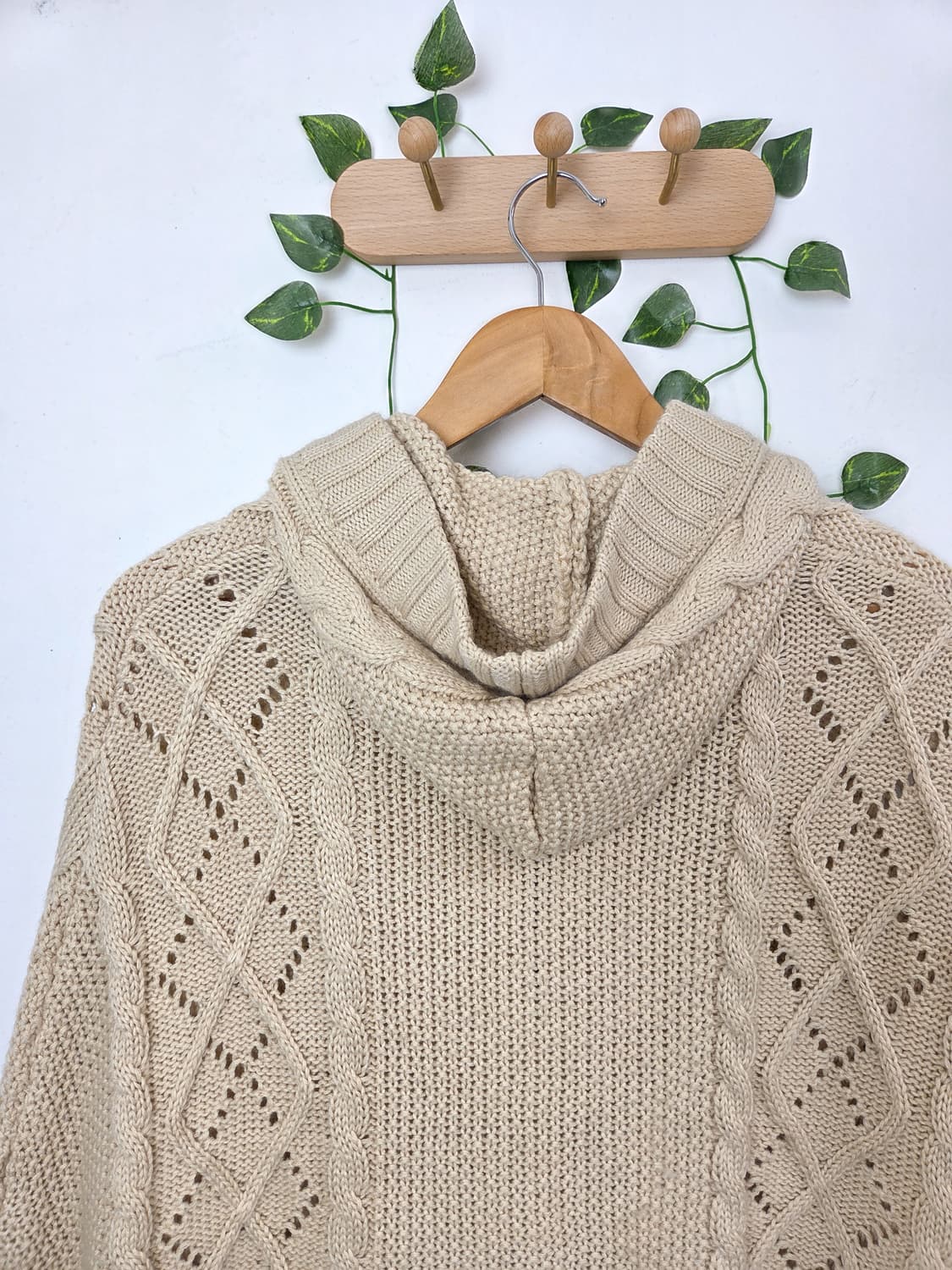 토글 버튼 케이프 가디건 상품이미지5