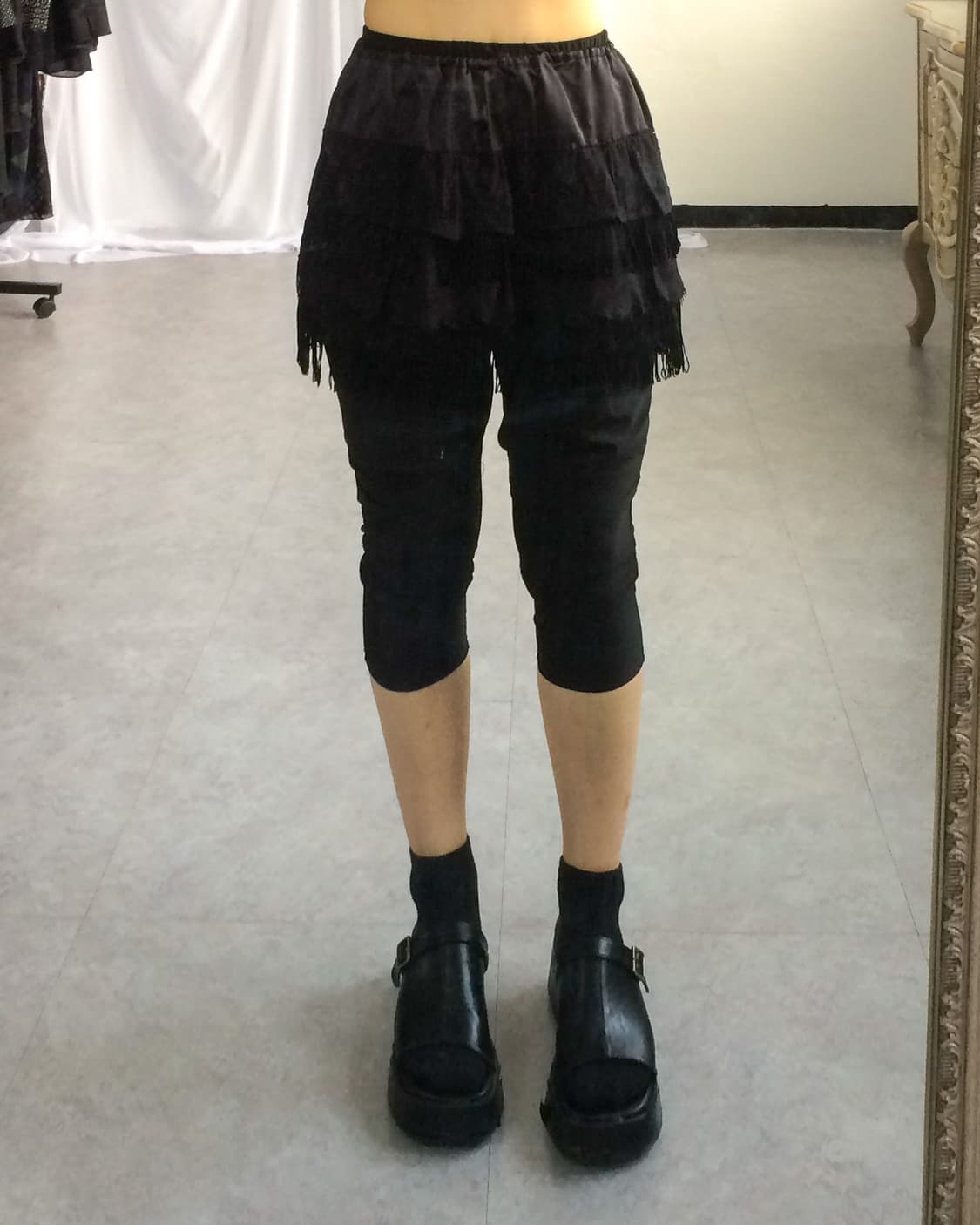 Fringe lace layer mini skirt 상품이미지4