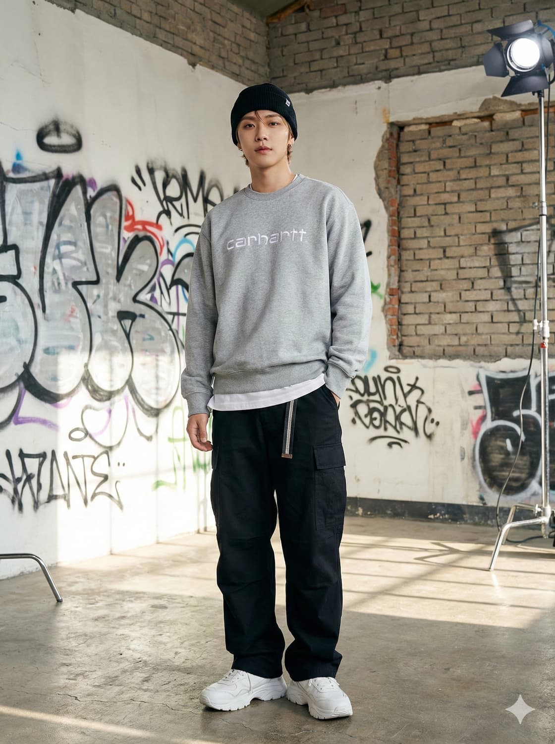 Carhartt WIP 칼하트 WIP 스크립트 로고 자수 맨투맨 상품이미지1