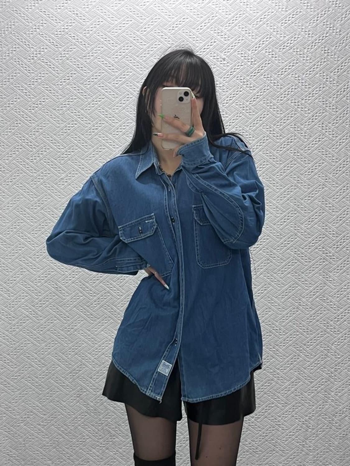 디젤 레트로 빈티지 90's 트러커 워크 데님 셔츠 M C09047 상품이미지1