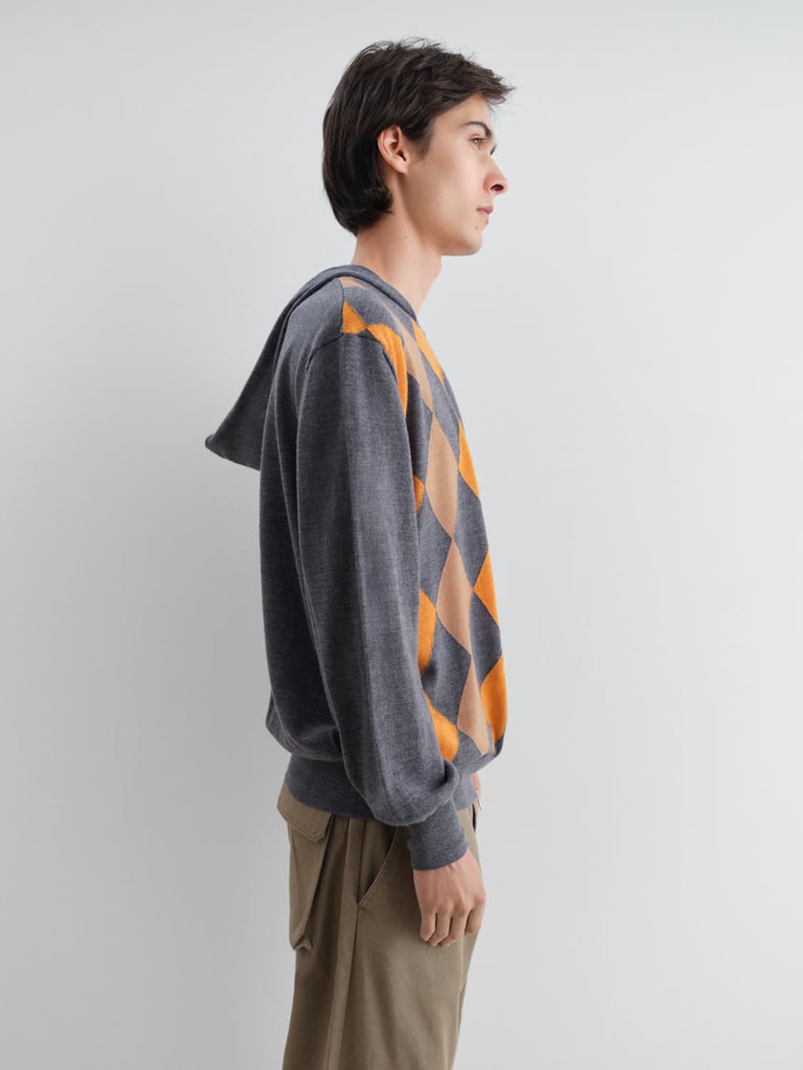 [S,M,L]기마구아스 Fran 아가일 후드집업 상품이미지3