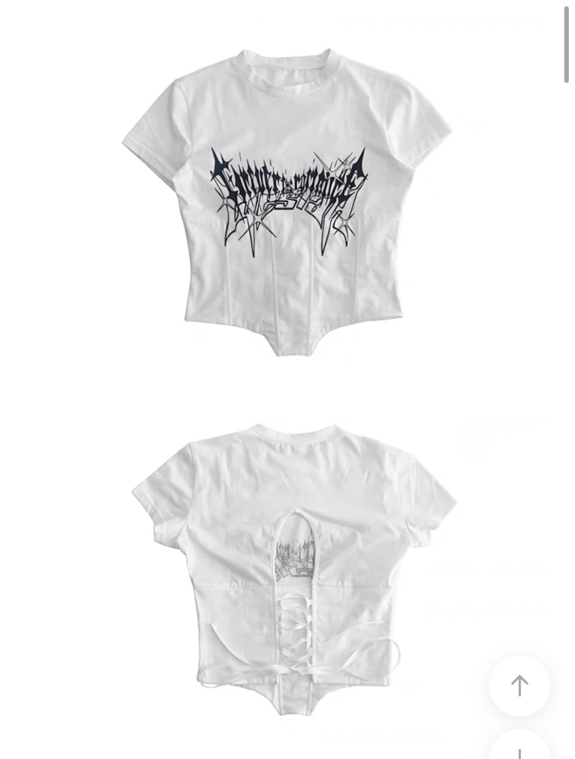 다즈데이즈 y2k 코르셋 스트링 티셔츠 상품이미지1