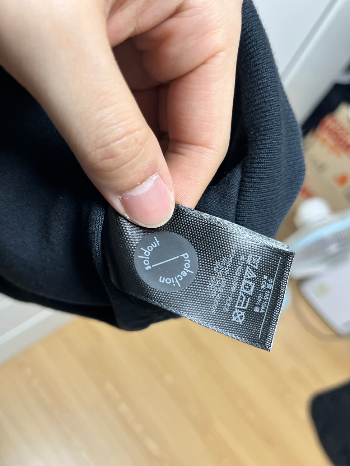 이지X갭 엔지니어드 바이 발렌시아가 도브 후드 워시드 블랙 S사이즈 상품이미지6