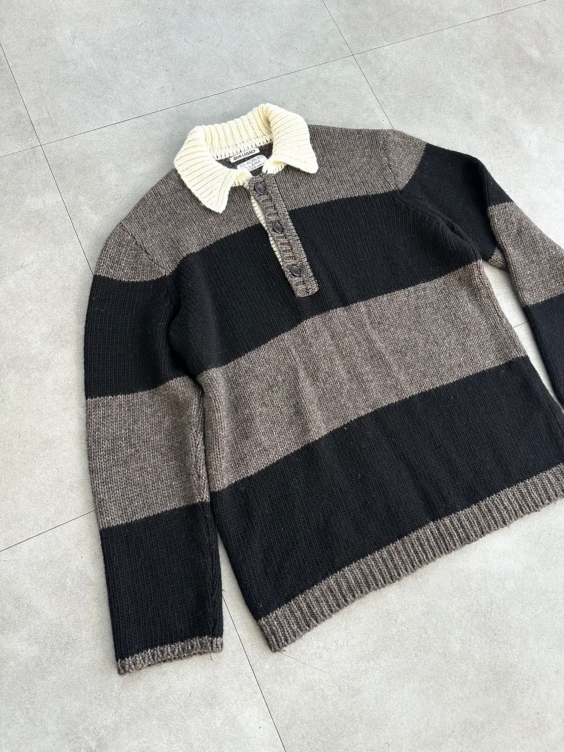 아워레가시 빅피케 스트라이프 니트 상품이미지4