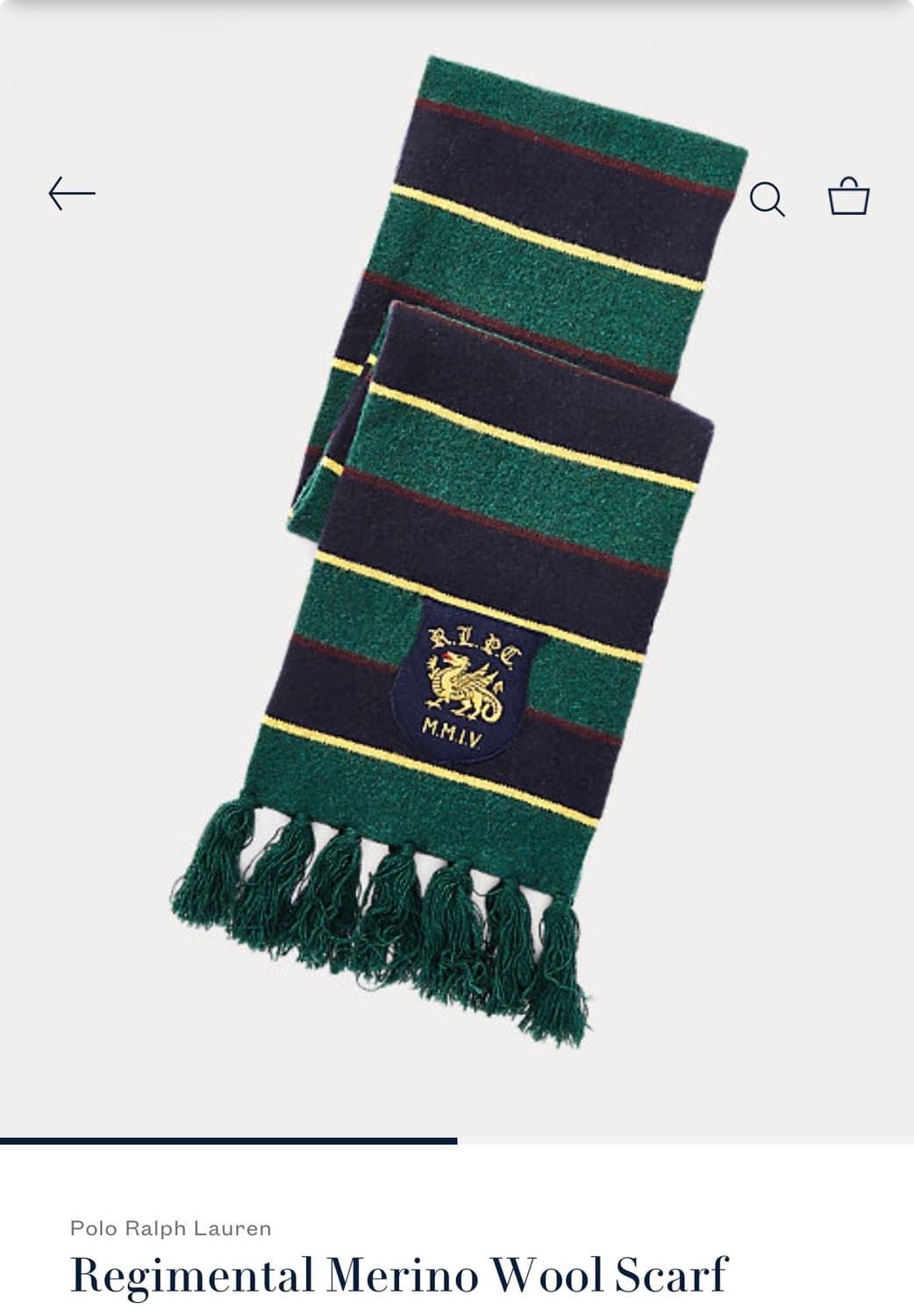 폴로 랄프로렌 메리노 울 스카프 머플러 새상품 상품이미지5