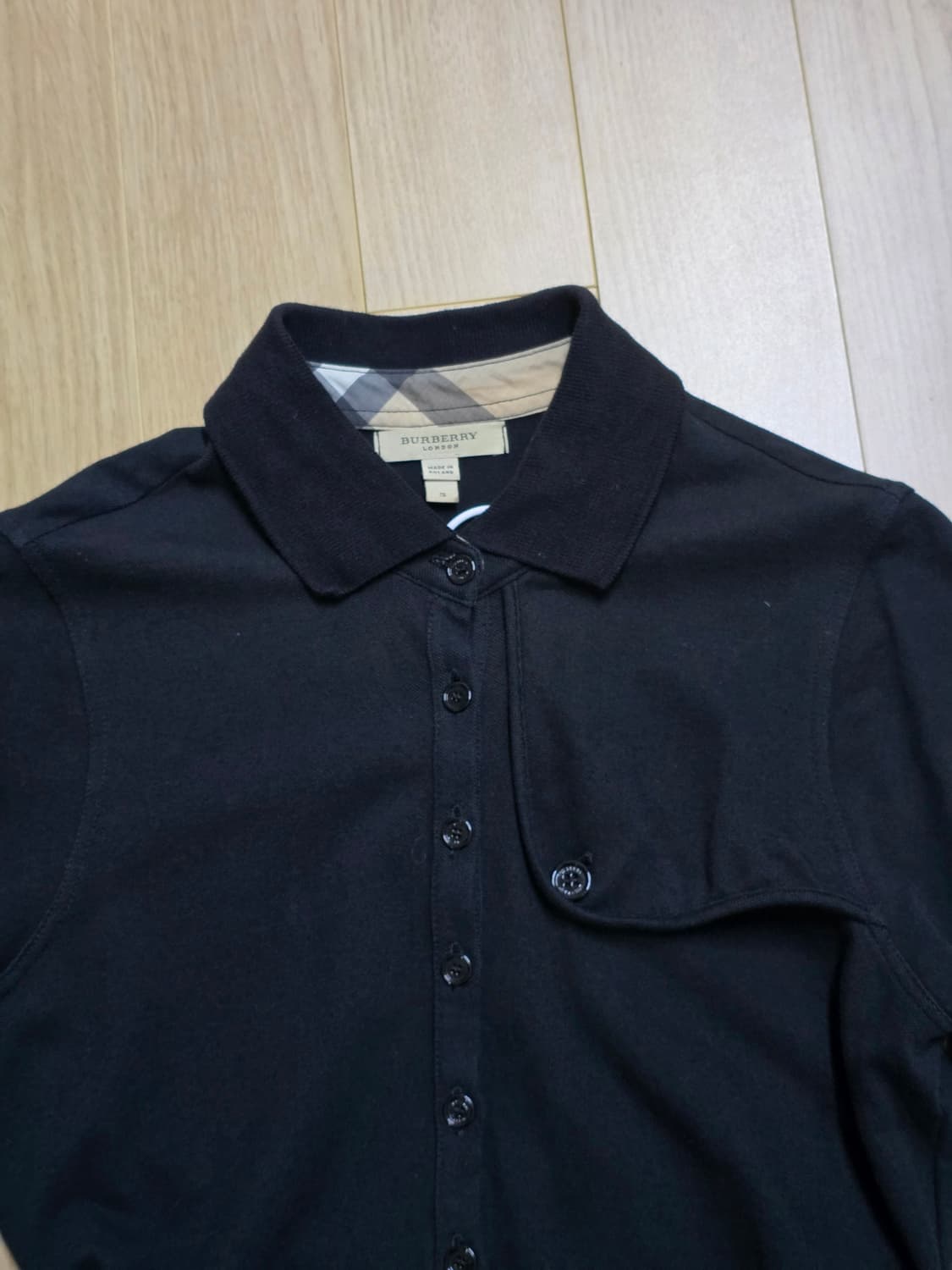 Burberry 버버리 블랙 벨티드 미디 원피스 S 상품이미지4