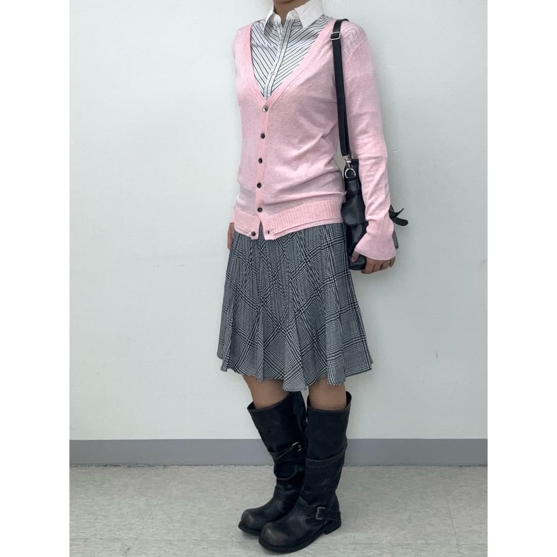 빈티지 핑크 가디건 상품이미지3