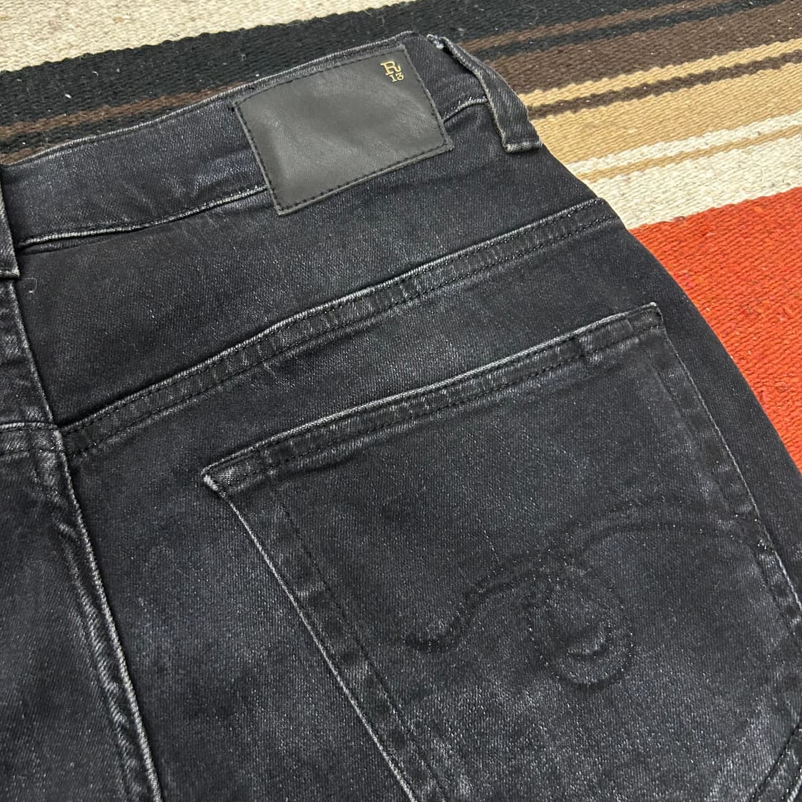 R13 블랙 데님팬츠 상품이미지3