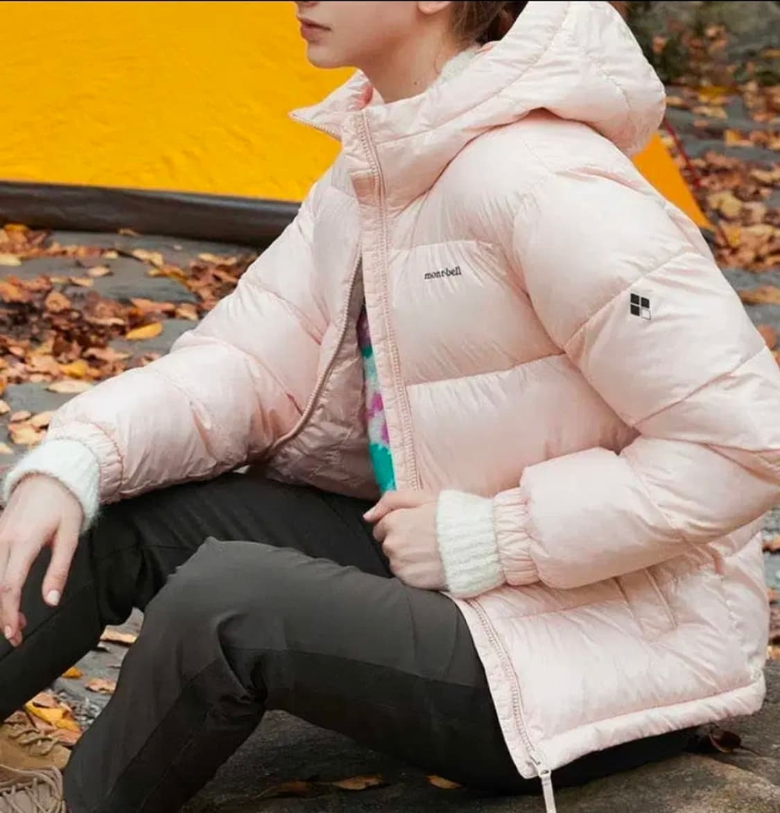 새상품 95 ) 몽벨 여성 핑크 패딩 상품이미지1