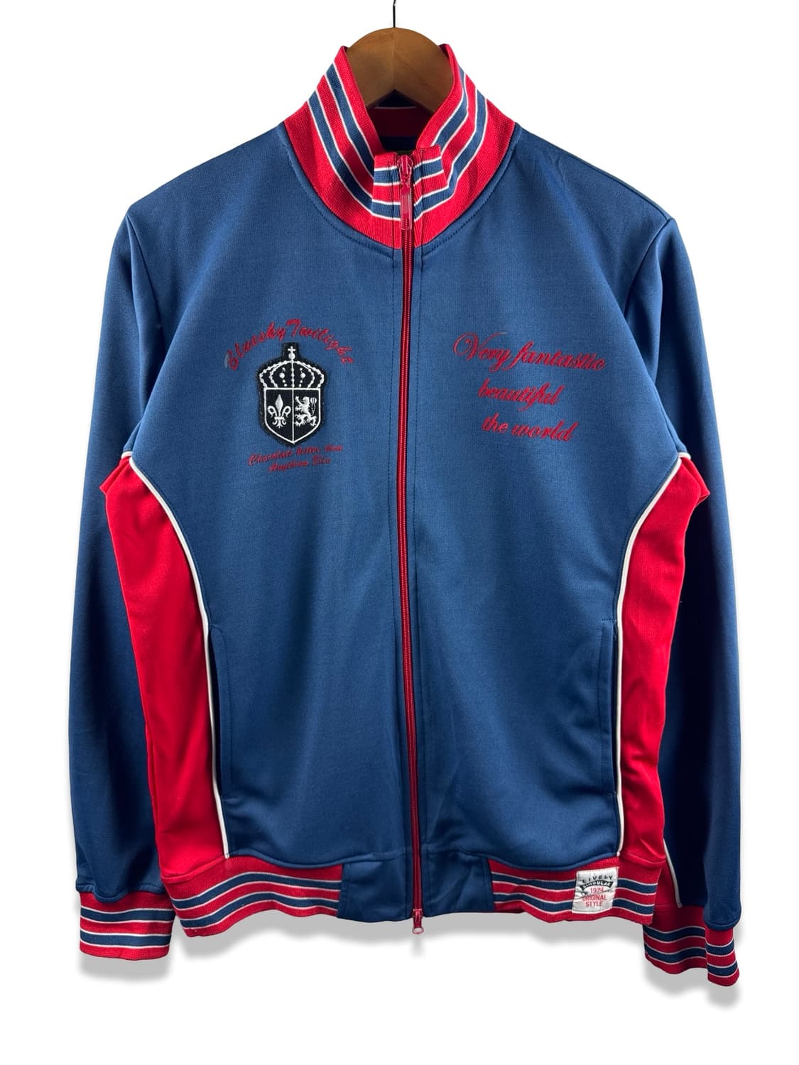 JPN Y2K 네이비 트랙탑져지2865 상품이미지1