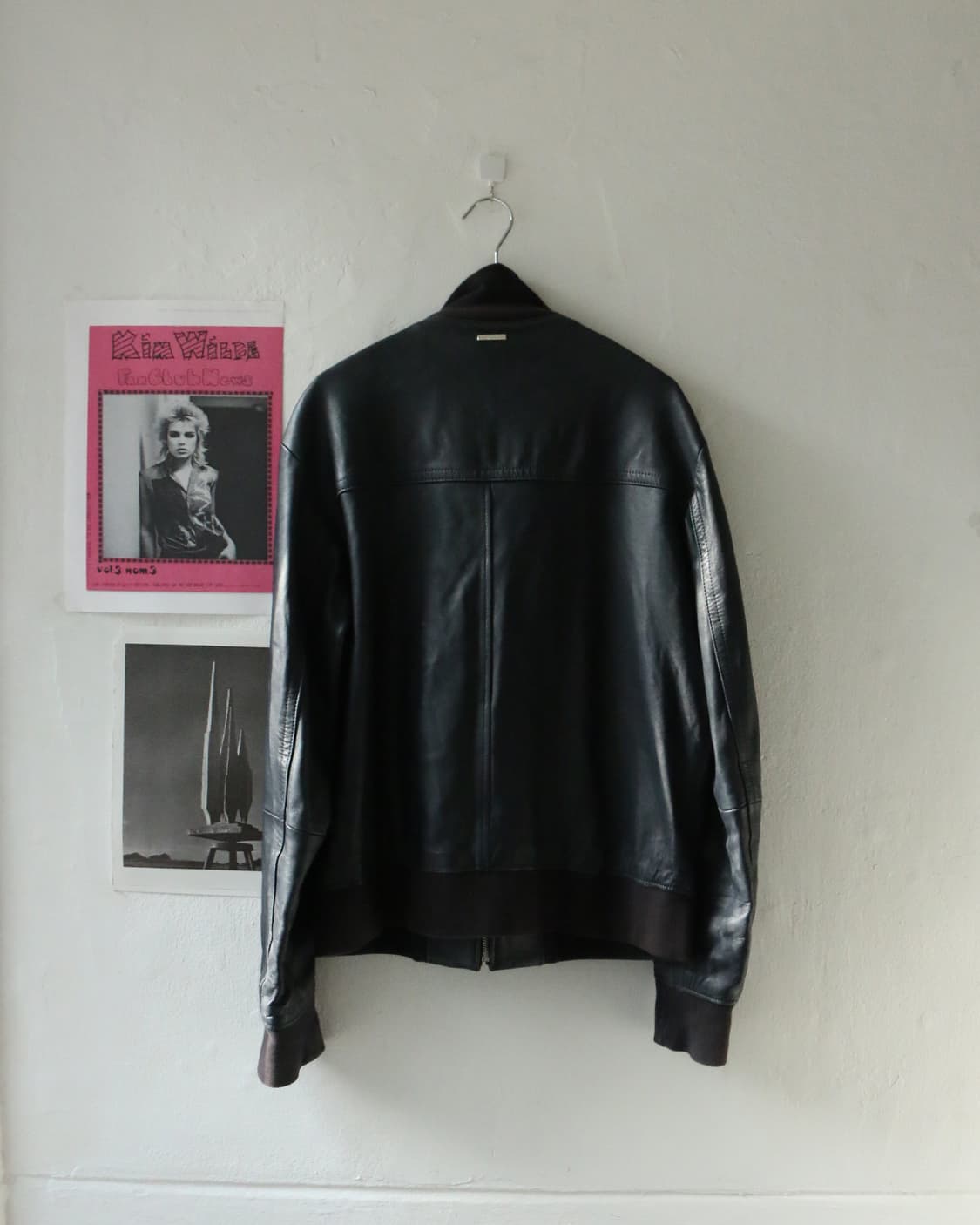 휴고보스 다크블루 램스킨 봄버 자켓 상품이미지6