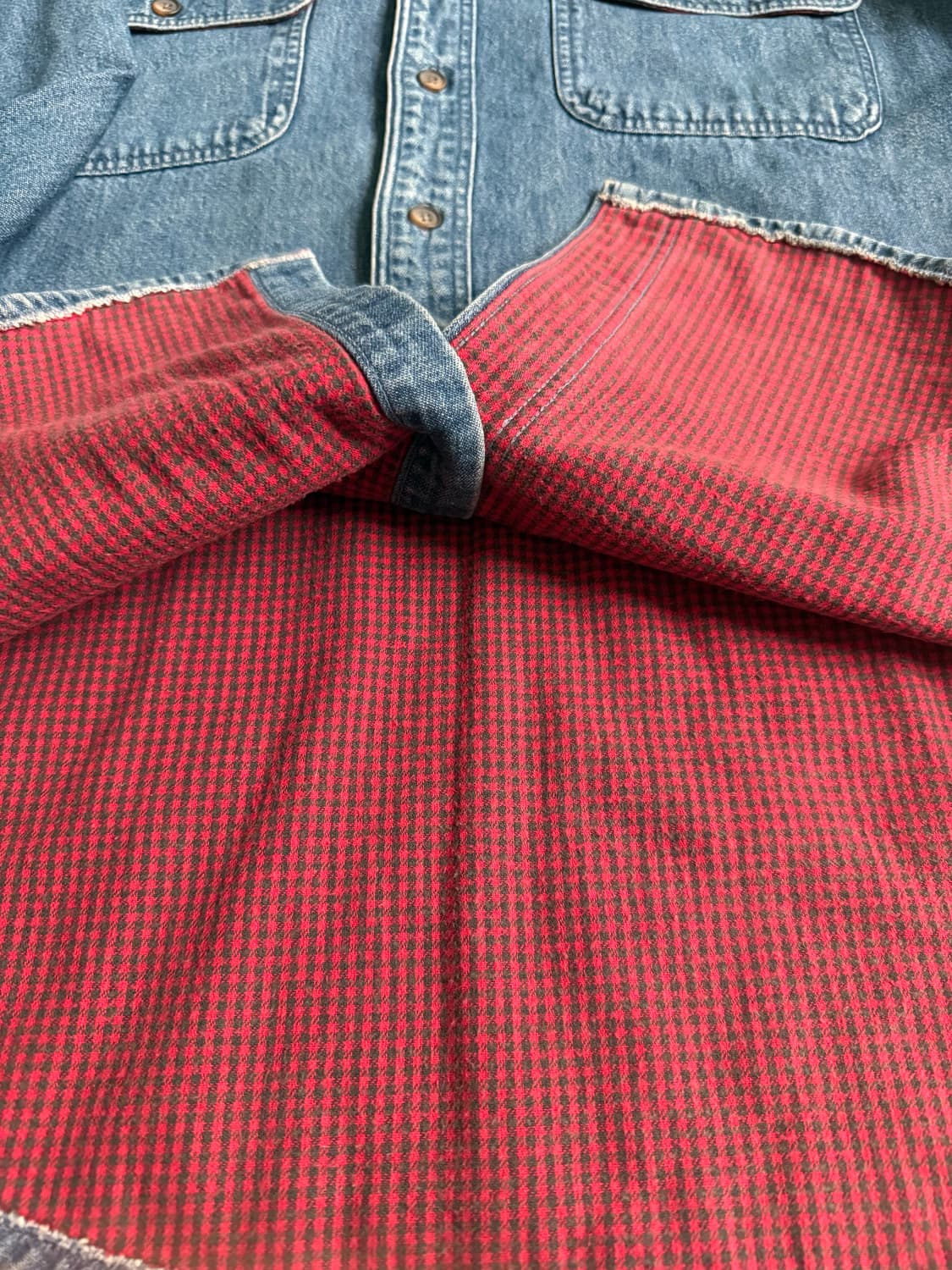 90s USA 엘엘빈 데님 셔츠 자켓 청자켓 청셔츠 M 상품이미지6