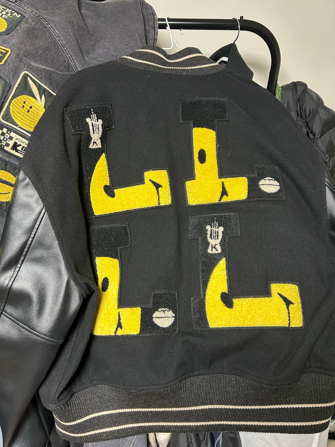 캐피탈 40s 울 엘파이브 바시티 자켓 블랙 3사이즈 상품이미지2