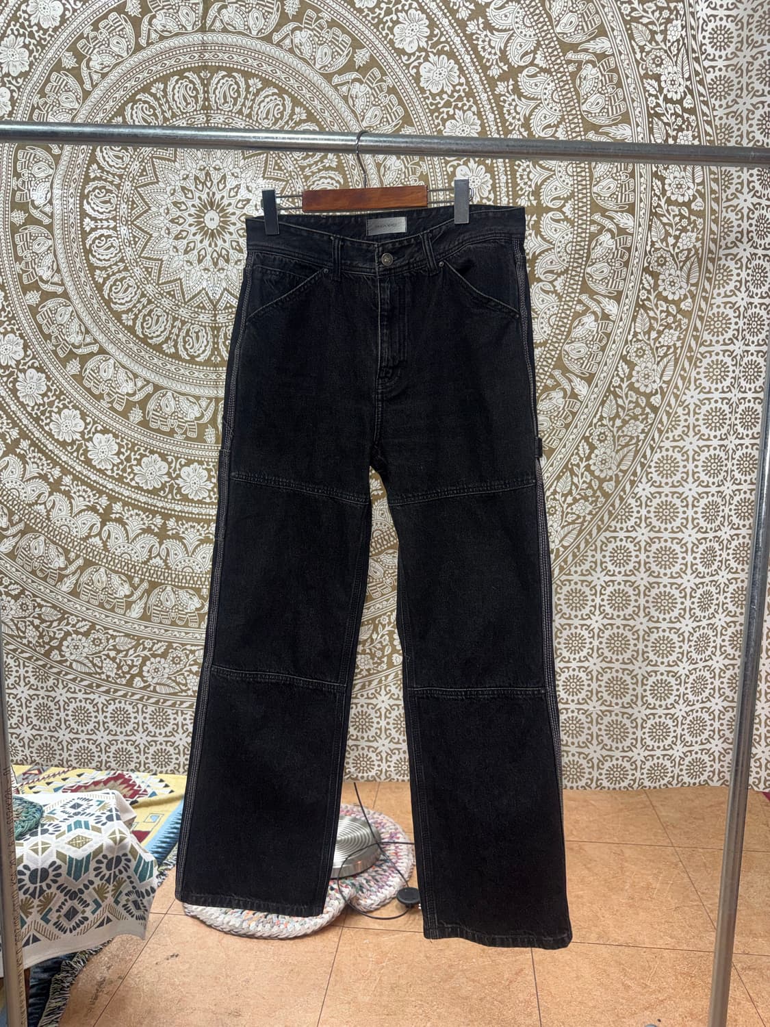 메종미네드 스티치 카펜터 흑청 데님팬츠  상품이미지3