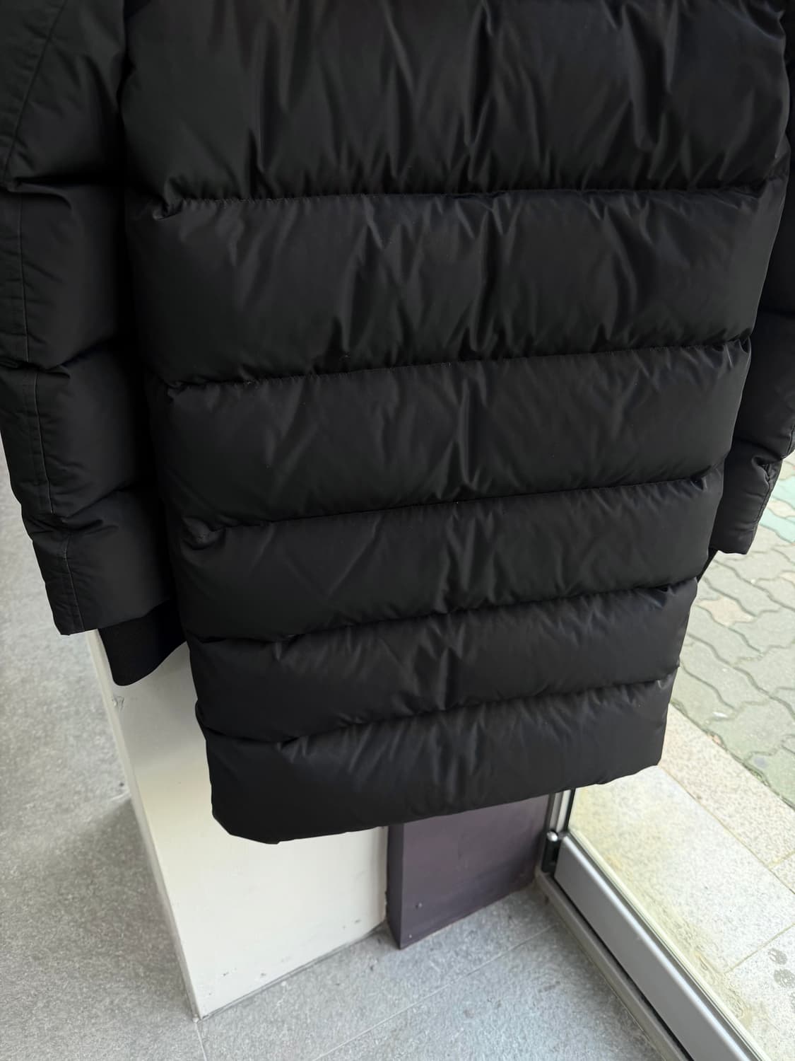 S/ 맥케이지 레더 트리밍 다운 후디드 패딩점퍼 상품이미지9