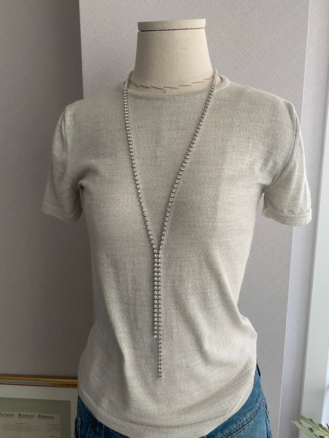 악세서리 큐빅 롱 테니스목걸이 상품이미지7