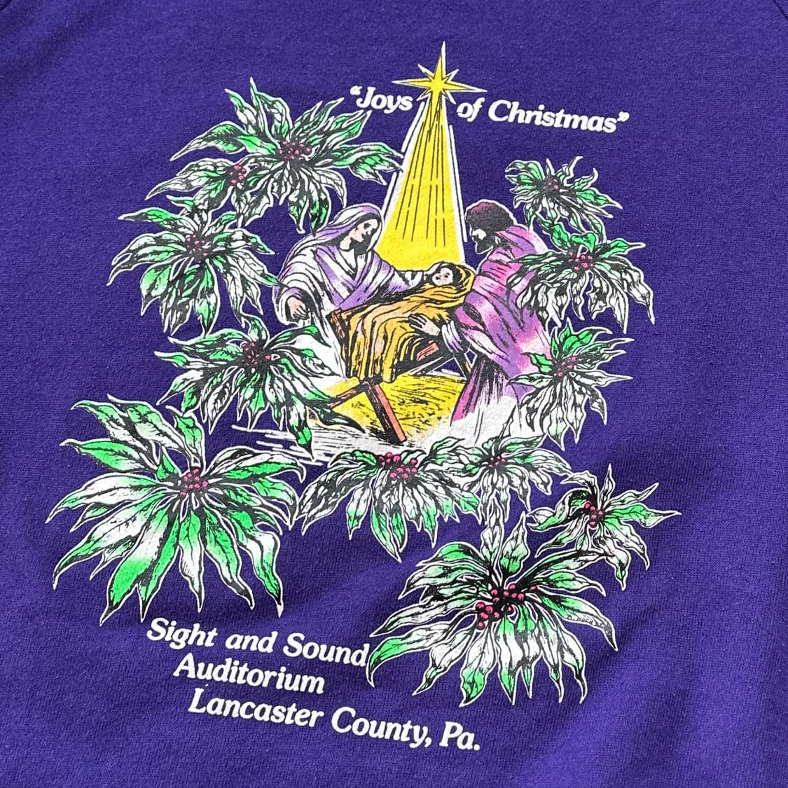 8~90s USA 크리스마스 빈티지 스웻셔츠 S 상품이미지5