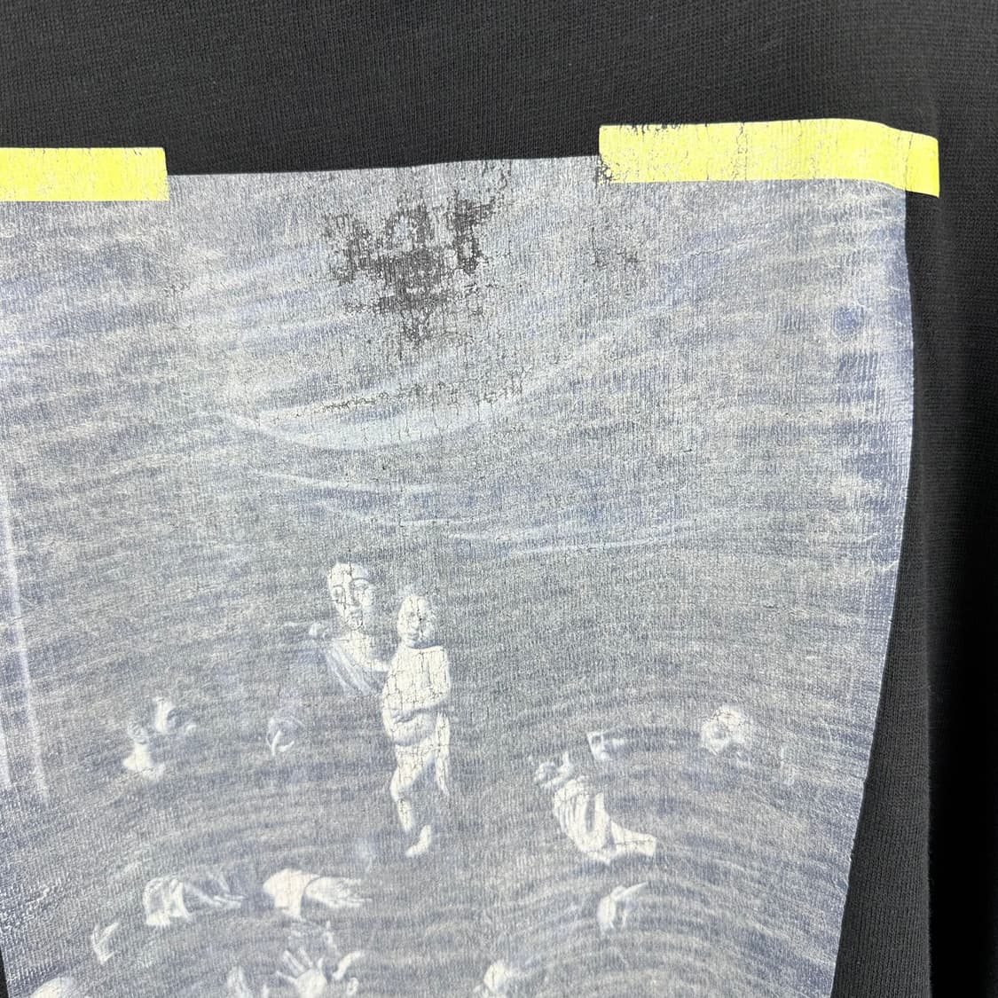 (S) 오프화이트 카라바지오 반팔 티 블랙 상품이미지4