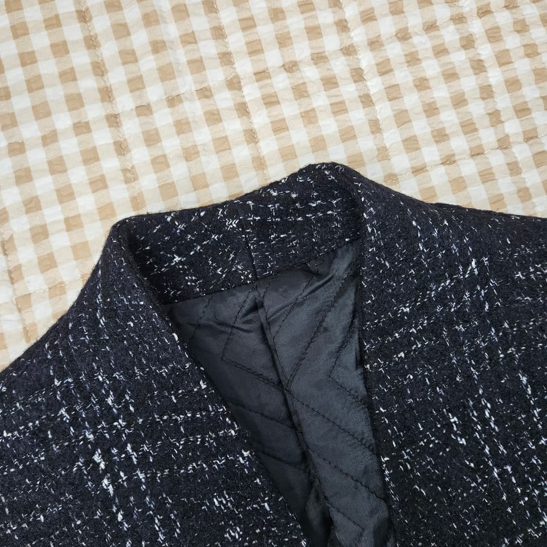 미착용 리버클래시 트위드 롱 코트 남자100 상품이미지2