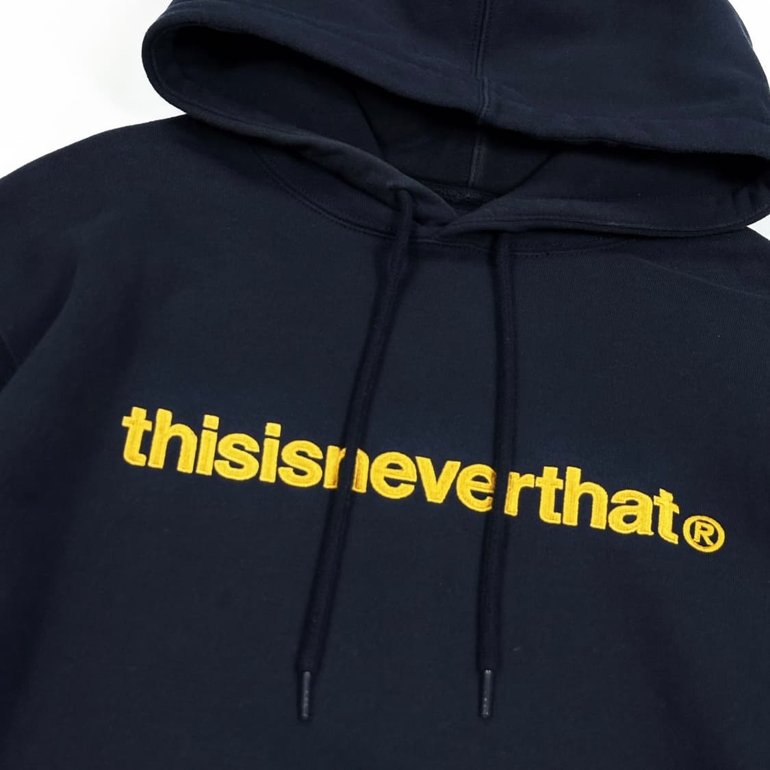 디스이즈네버댓 (디네댓) 자수 네이비 후드티 (실측 XL) 상품이미지3