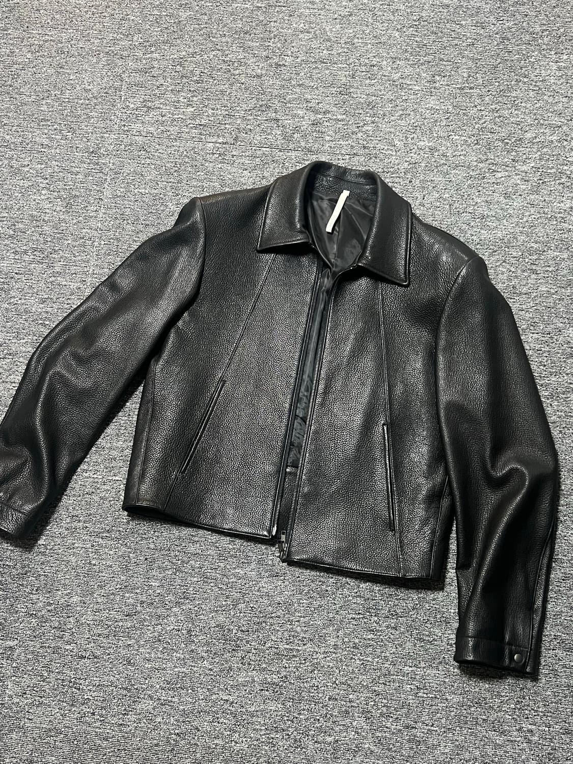 노이어 고트 슈렁큰 레더 자켓 상품이미지1